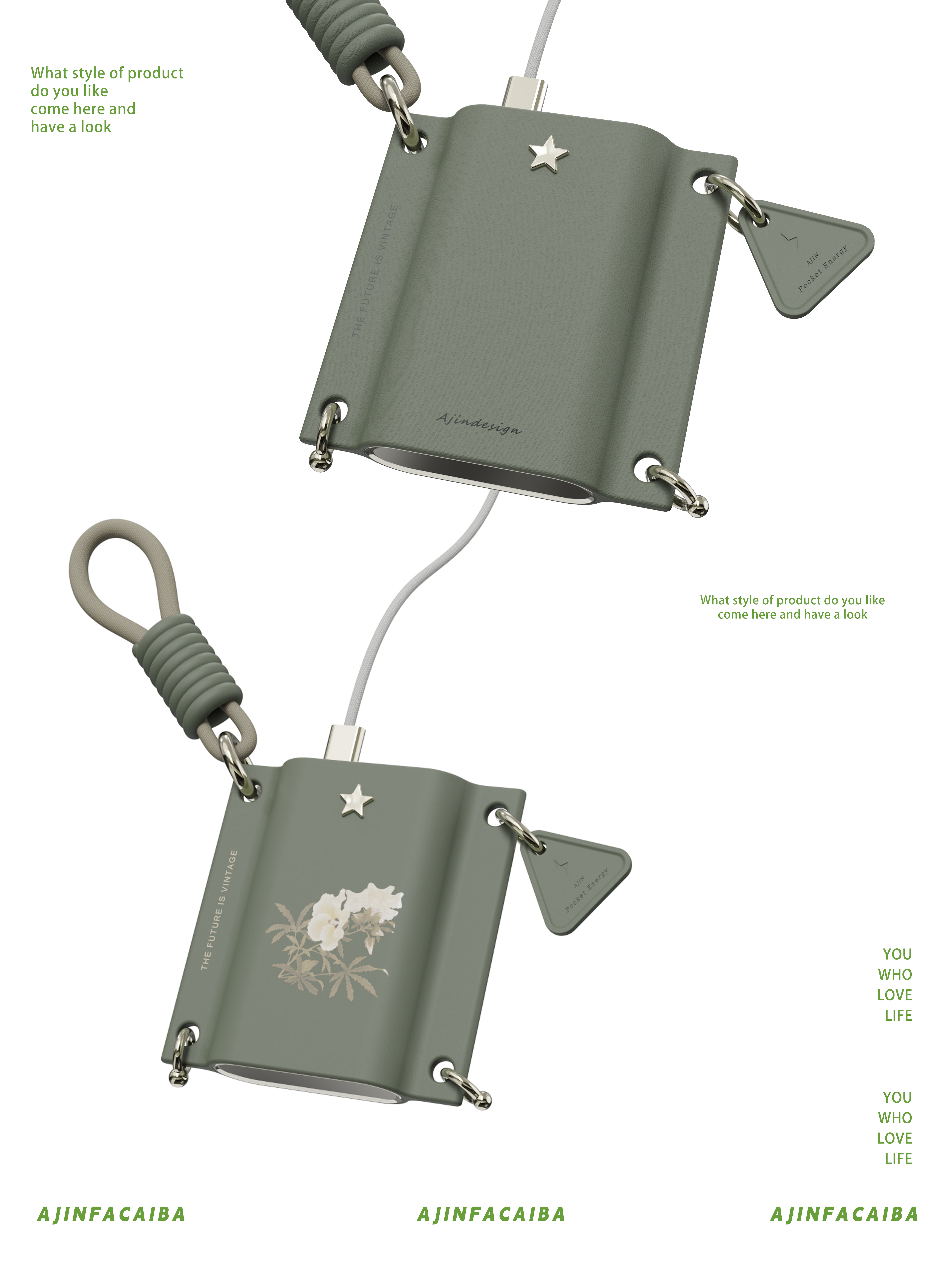 Charging treasure, retro fashion，