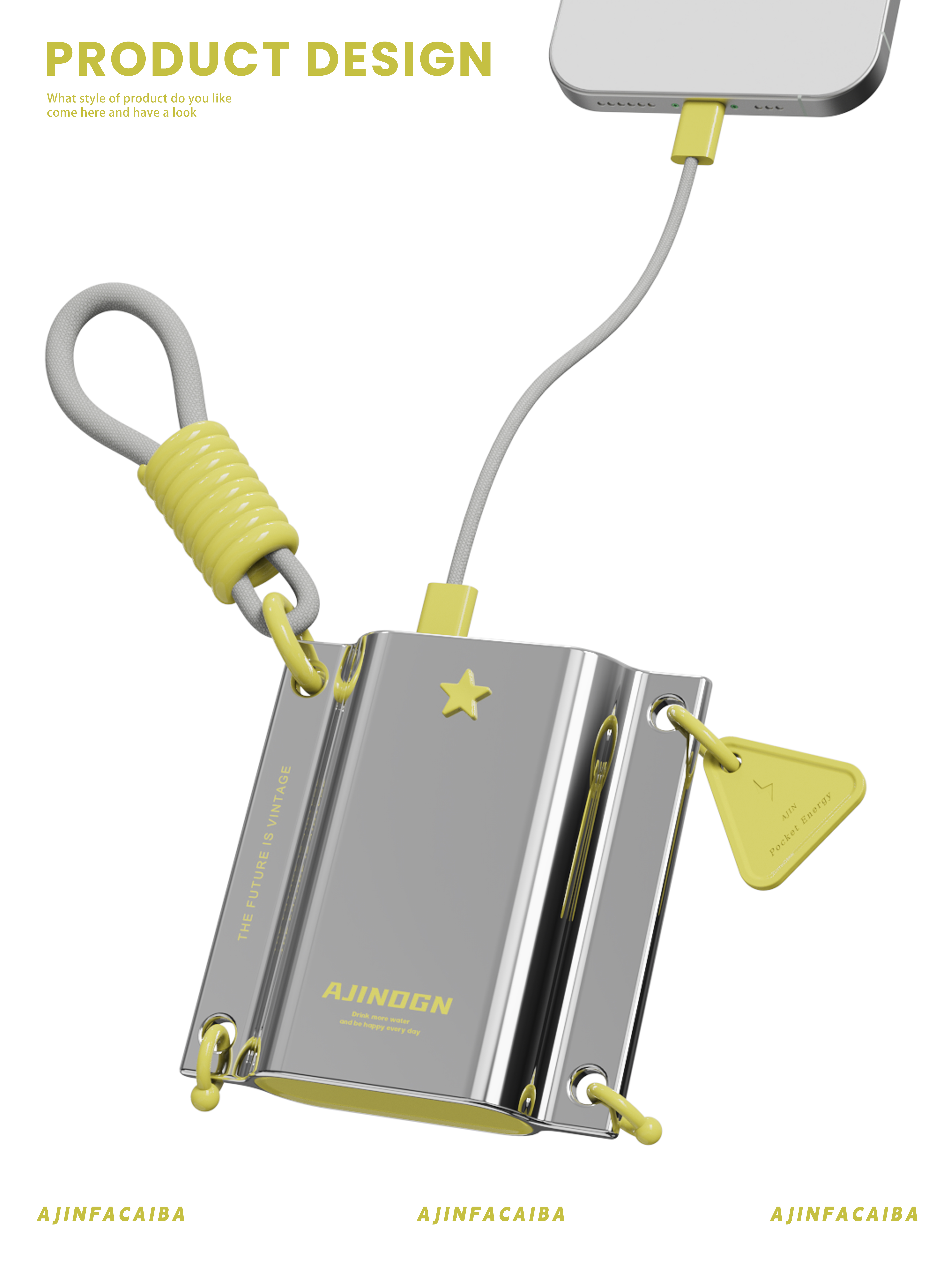 Charging treasure, retro fashion，