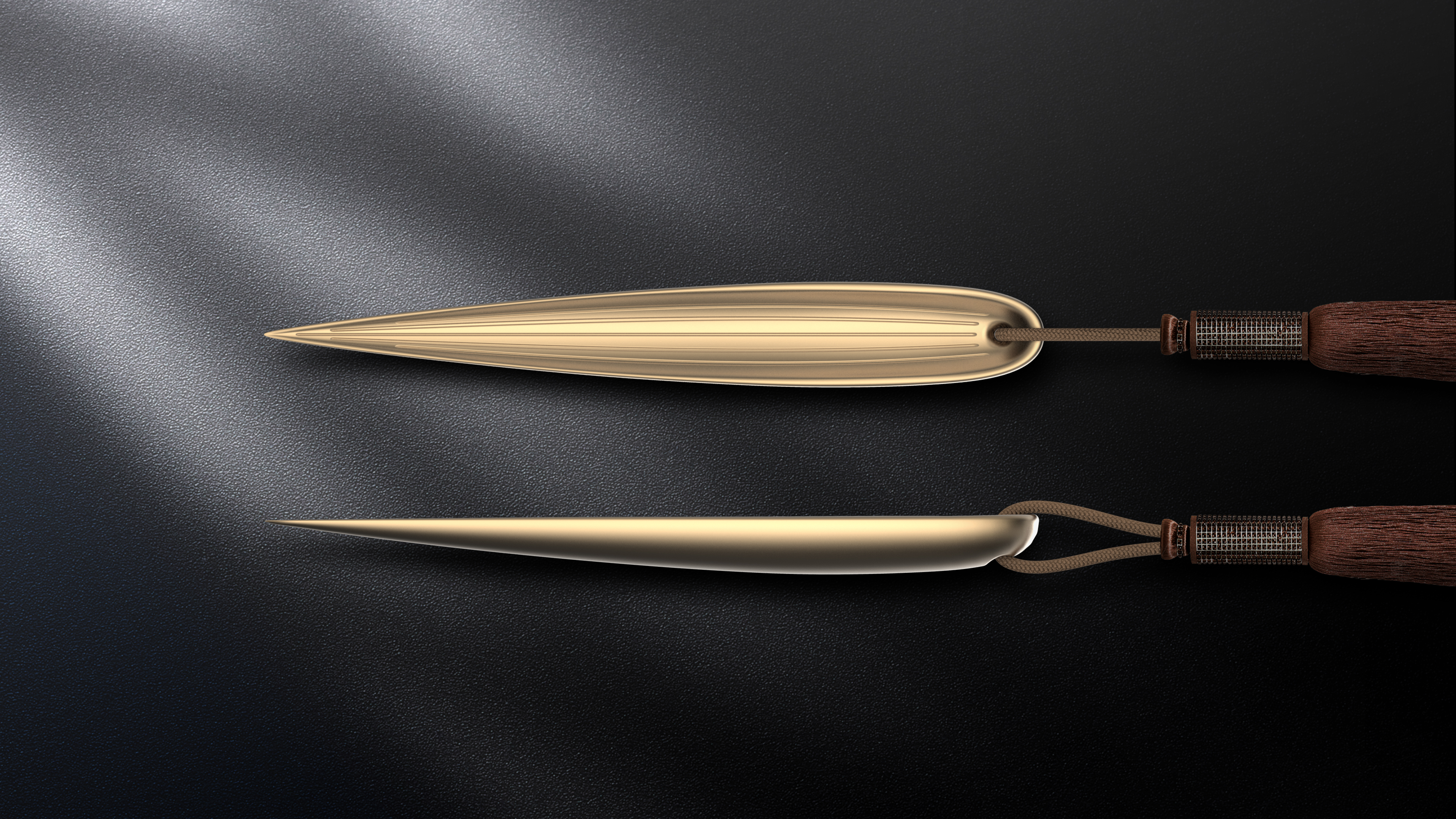 Bamboo leaf tea knife design，