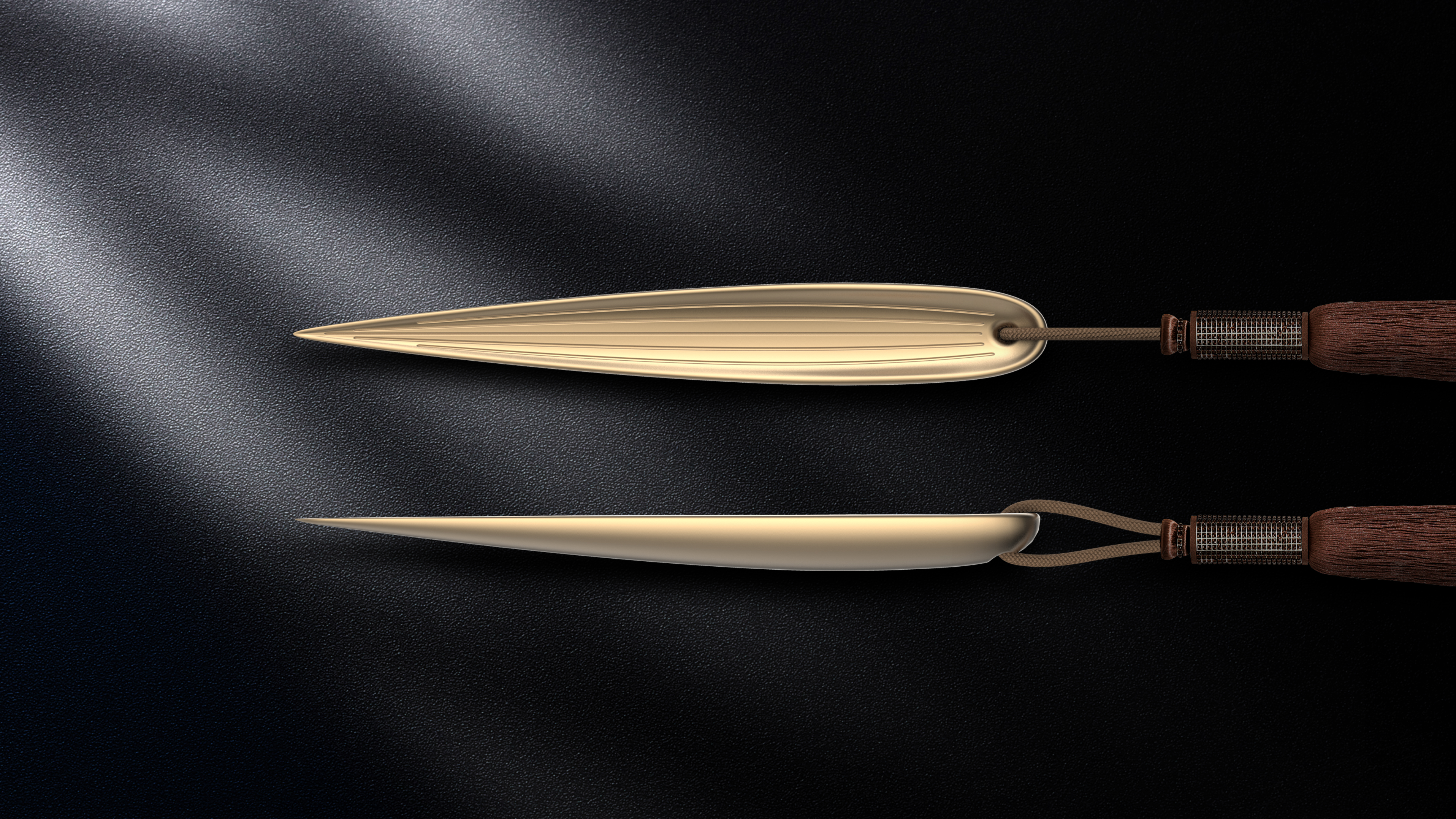 Bamboo leaf tea knife design，