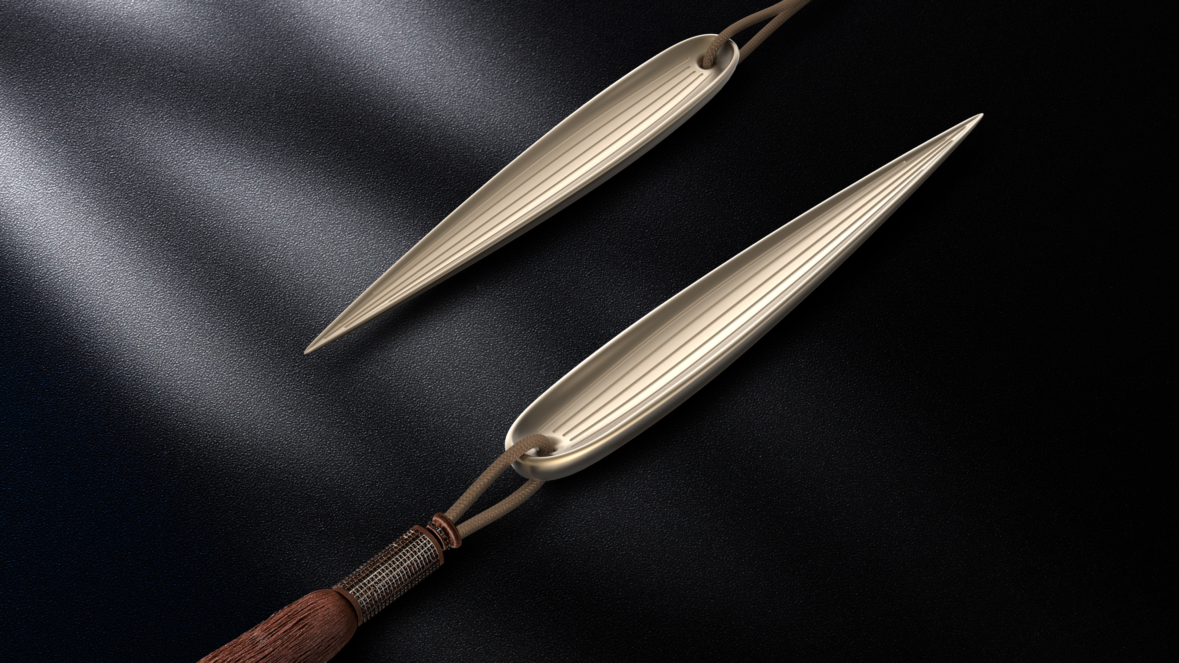 Bamboo leaf tea knife design，