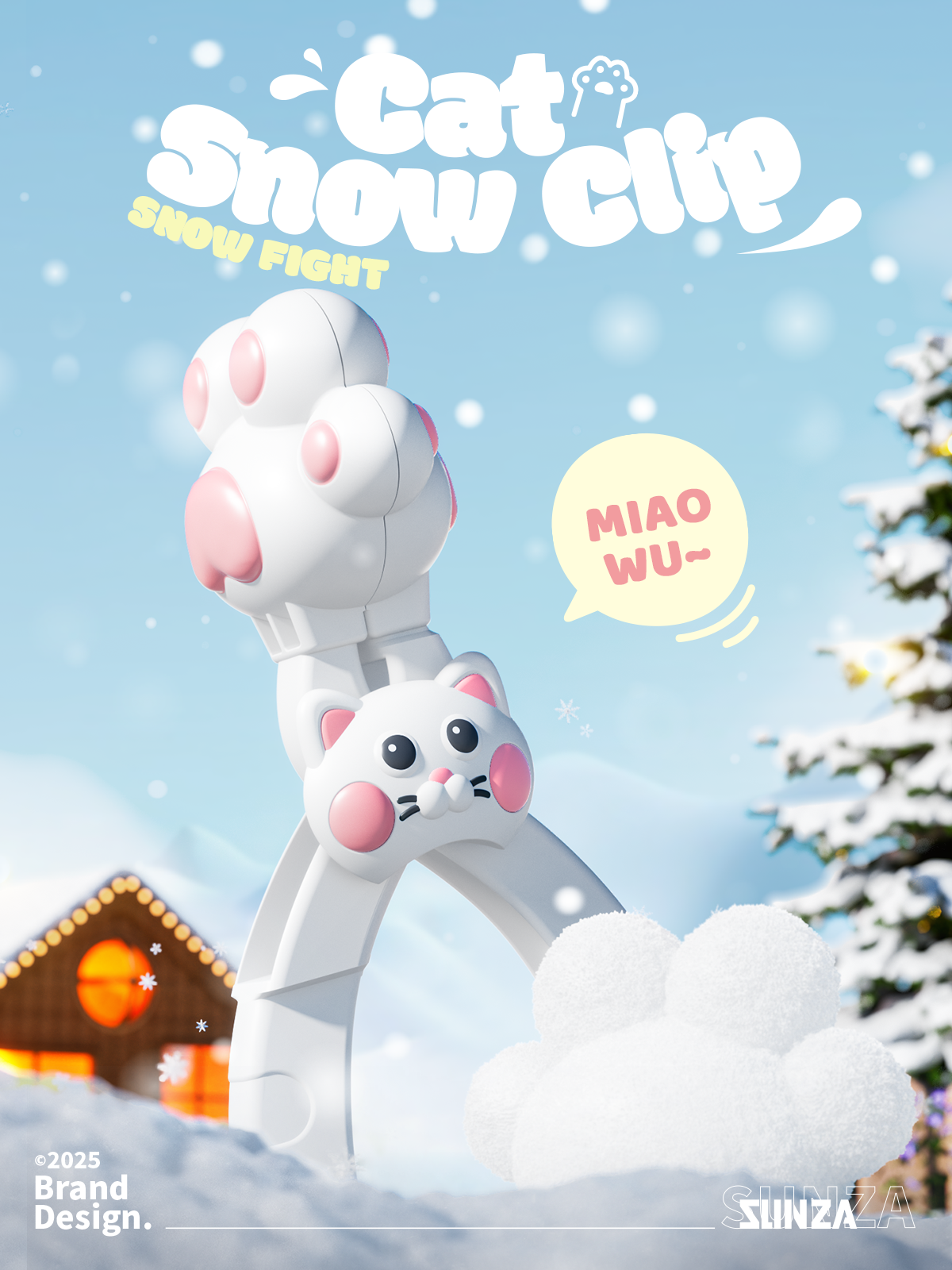 Snow clip toy，product design，Toy design，Snow Toy，Detail page design，e-commerce diagram design，Modeling and rendering，c4d，