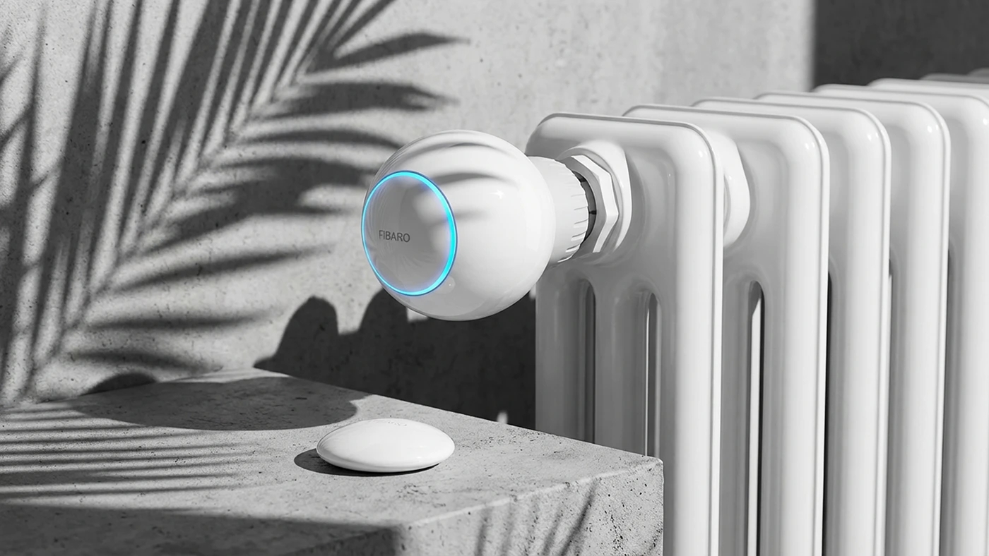 FIBARO head control thermostat，sensor，True constant temperature，Knob Rainbow Ring，