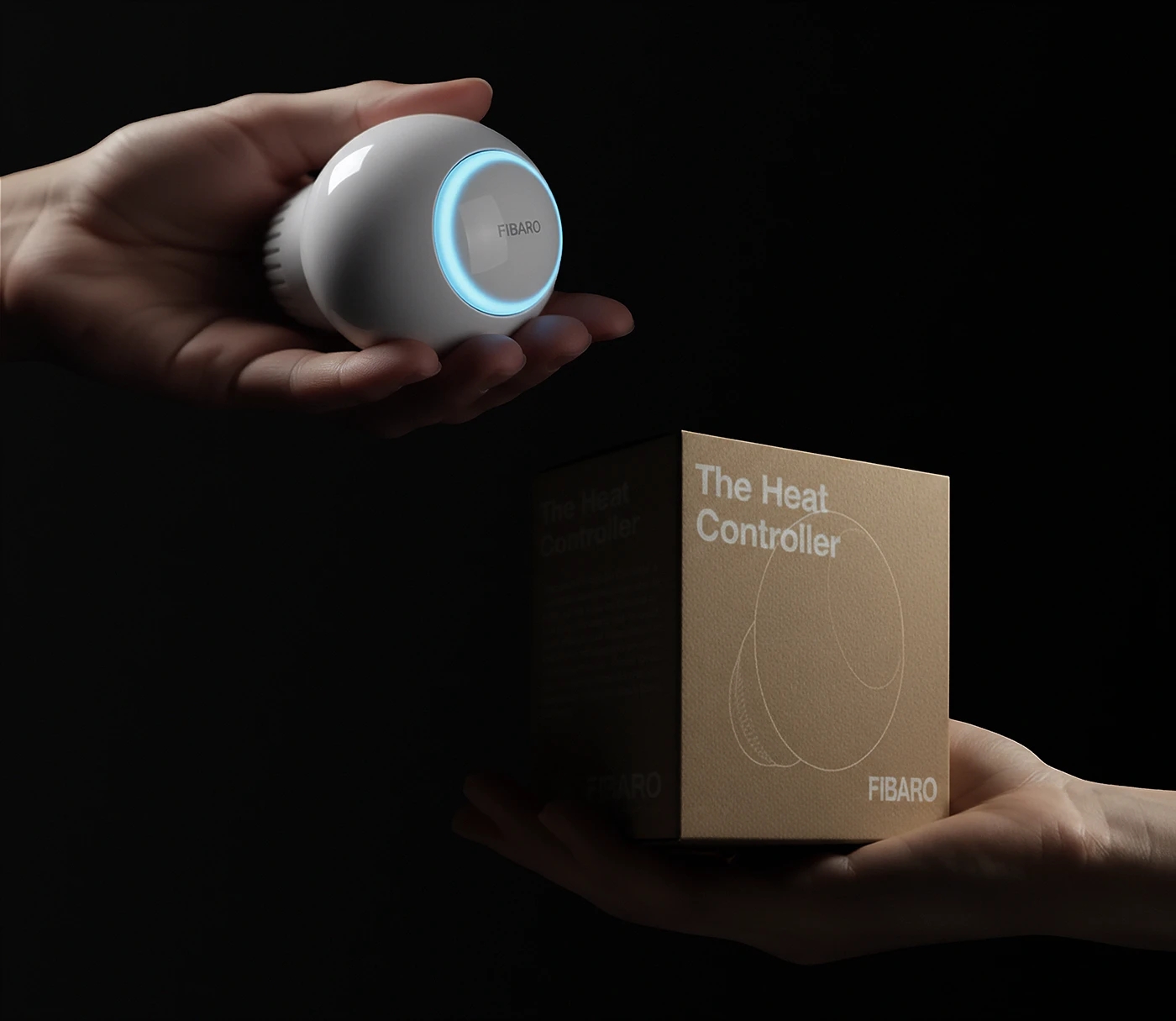 FIBARO head control thermostat，sensor，True constant temperature，Knob Rainbow Ring，