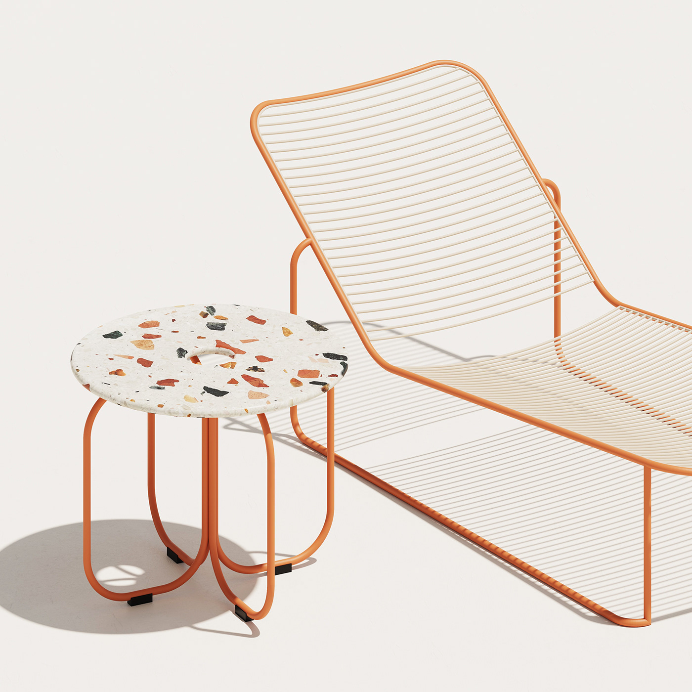 AERO COLLECTION，chair，Two-color mix and match，powder coated steel，Braided seat back，