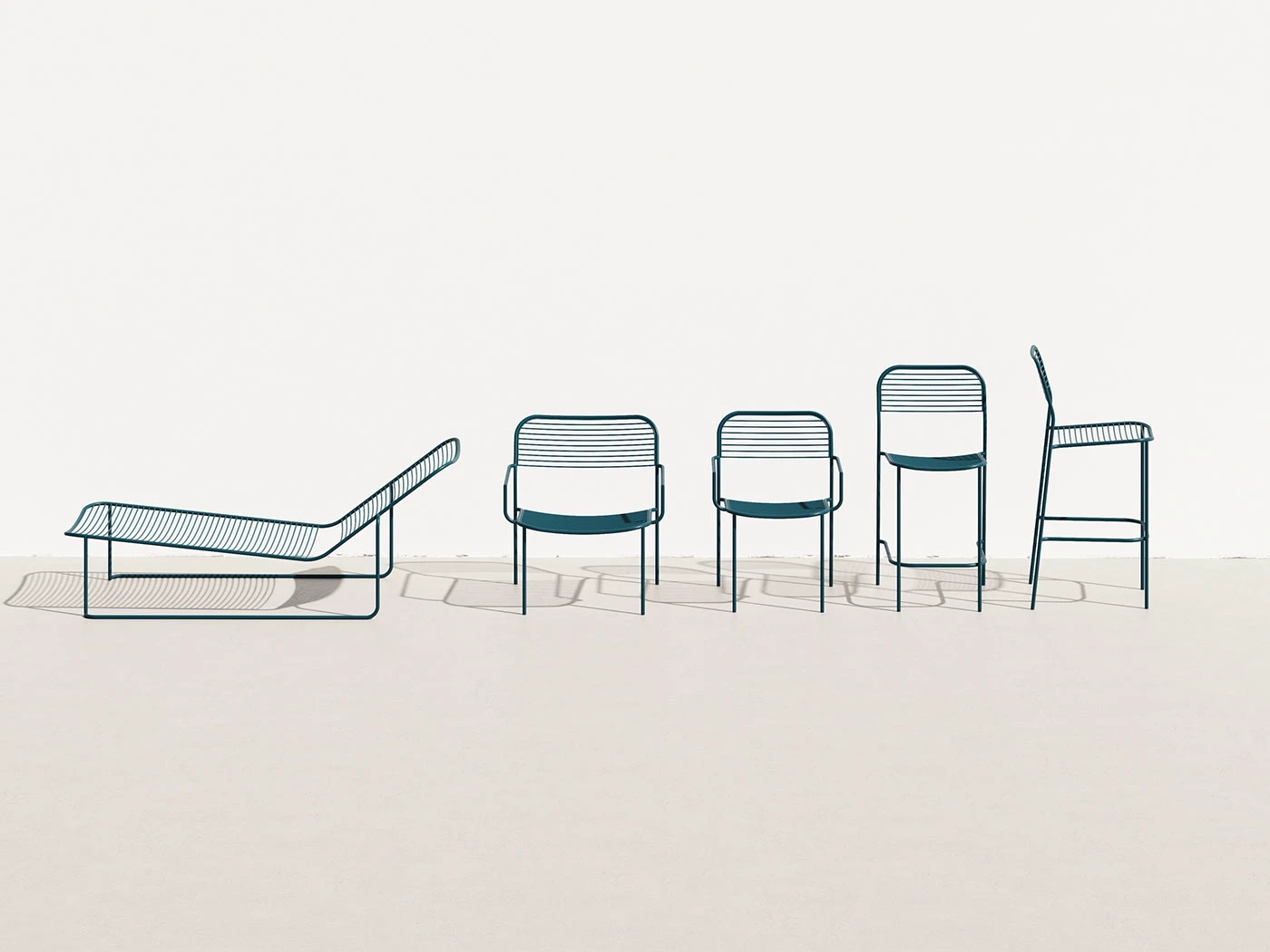 AERO COLLECTION，chair，Two-color mix and match，powder coated steel，Braided seat back，