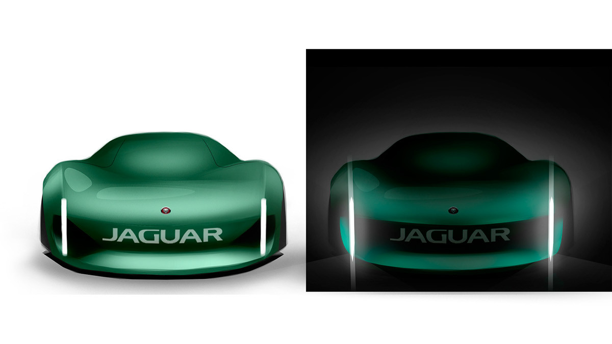 Jaguar，concept，industrial design，Automobile design，sketch，