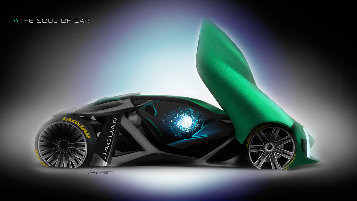 Jaguar，concept，industrial design，Automobile design，sketch，