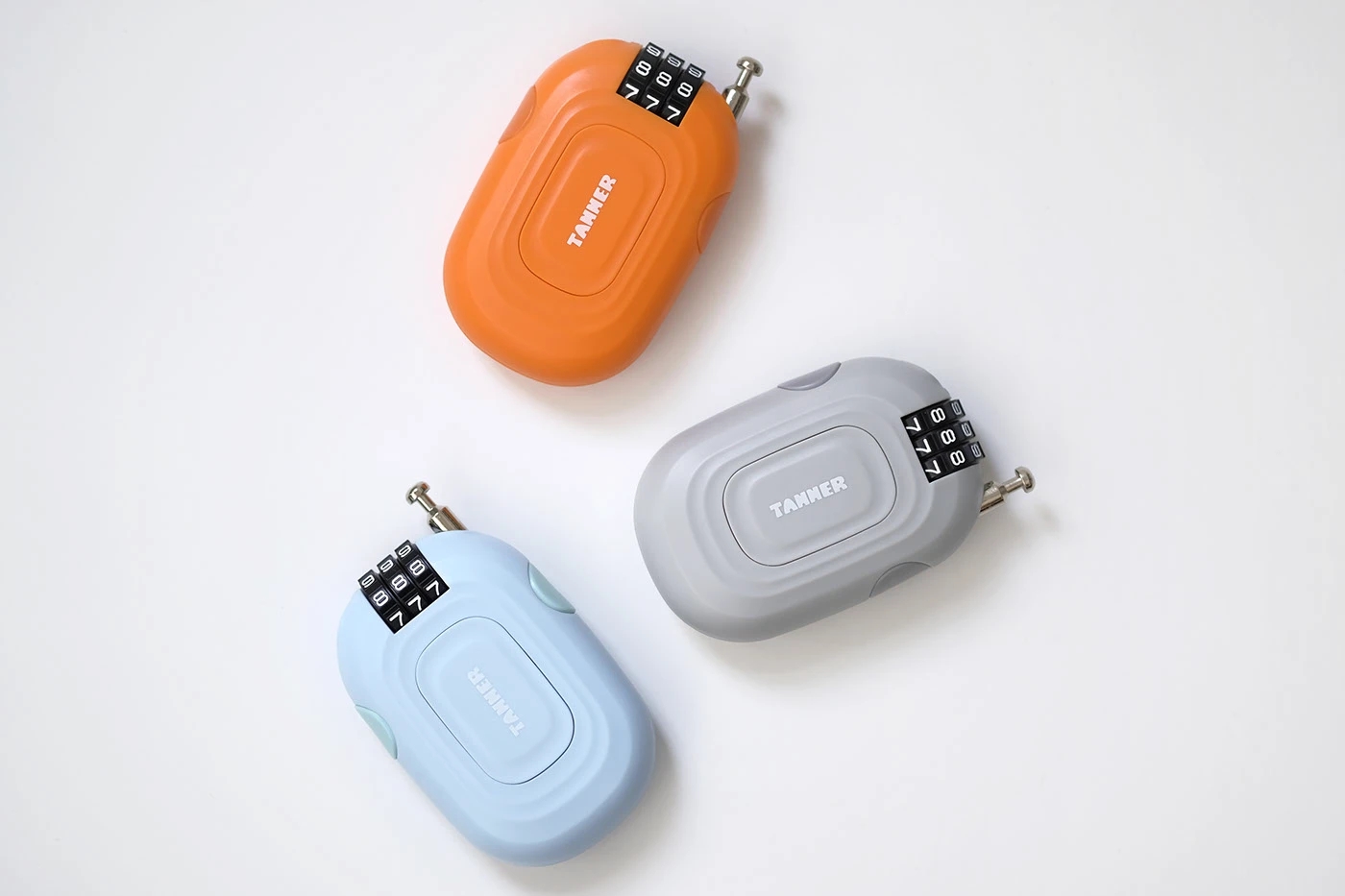 Tanner Wired Lock，Portable cable lock，Ripple texture，The Color Family，