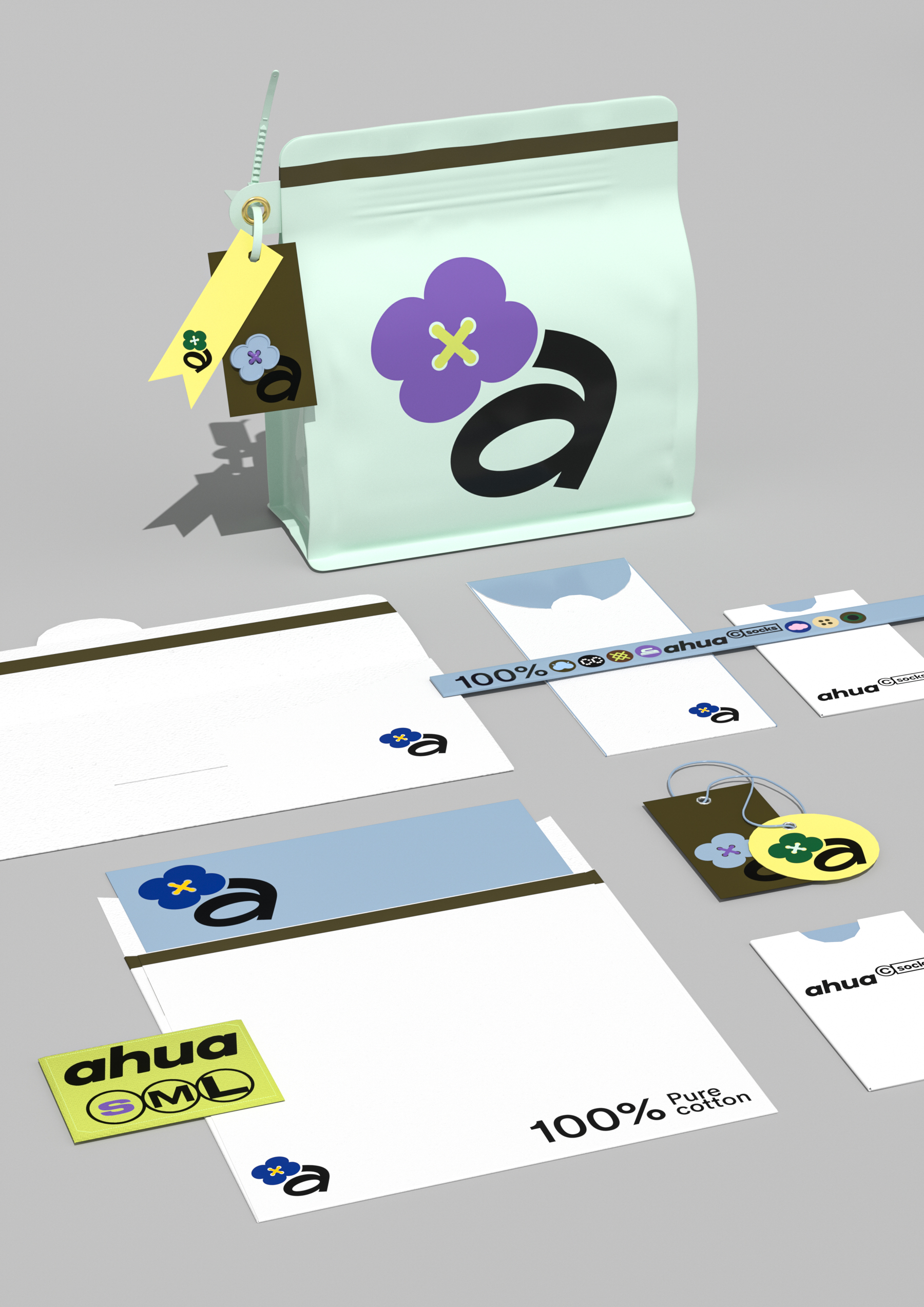 packing design，Logo design，product design，Brand design，VI design，brand image，Logo design，Socks packaging，