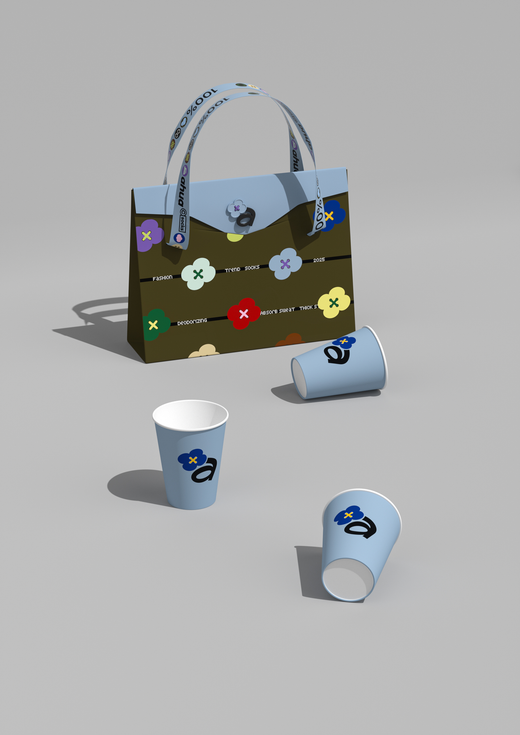 packing design，Logo design，product design，Brand design，VI design，brand image，Logo design，Socks packaging，