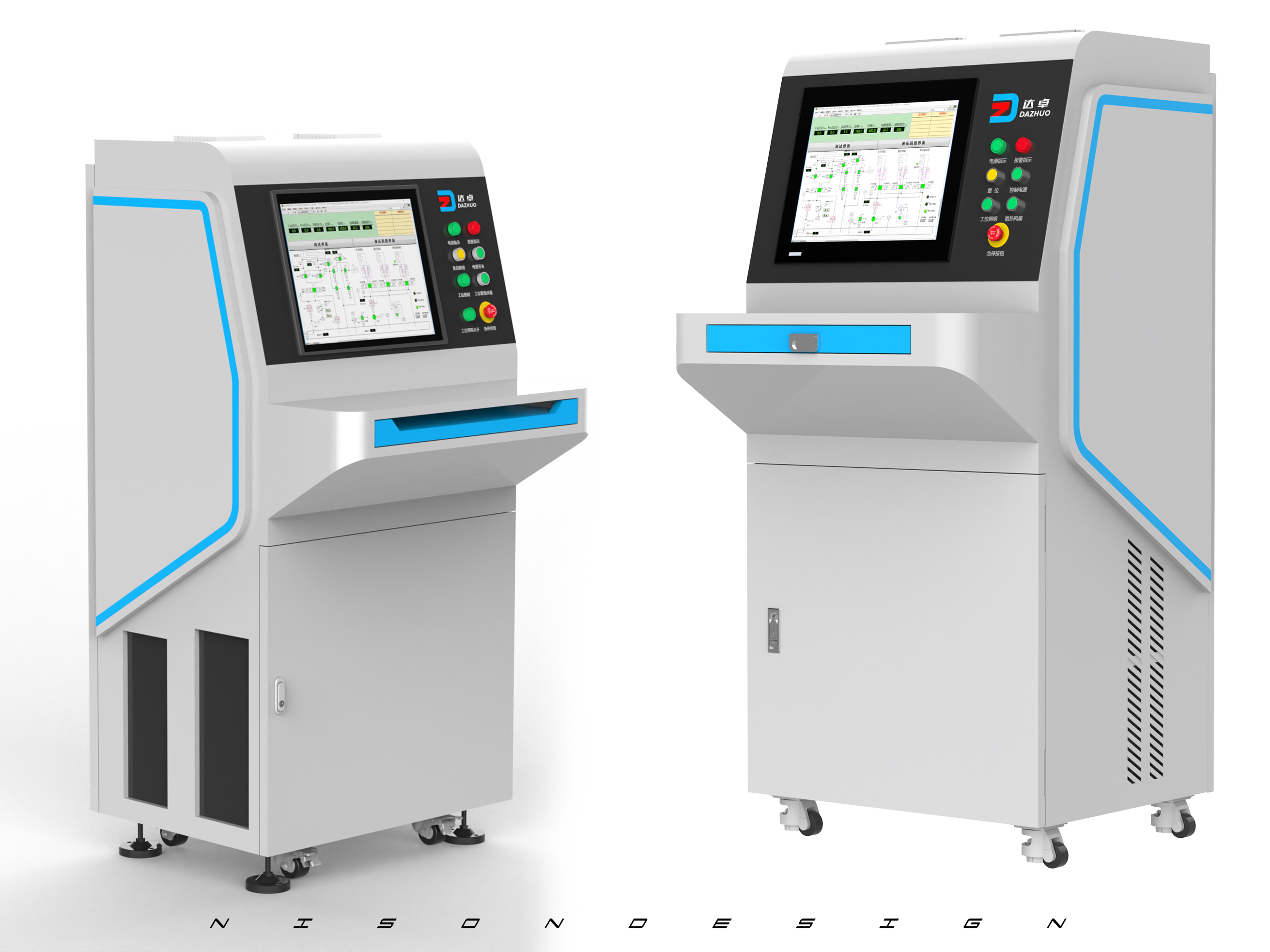 industrial design，Sheet metal design，Hydraulic test bench，