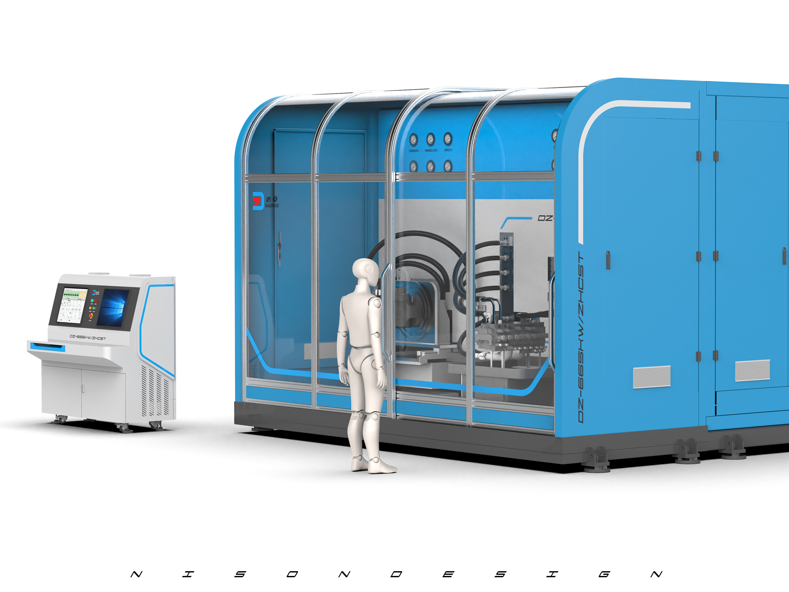industrial design，Sheet metal design，Hydraulic test bench，