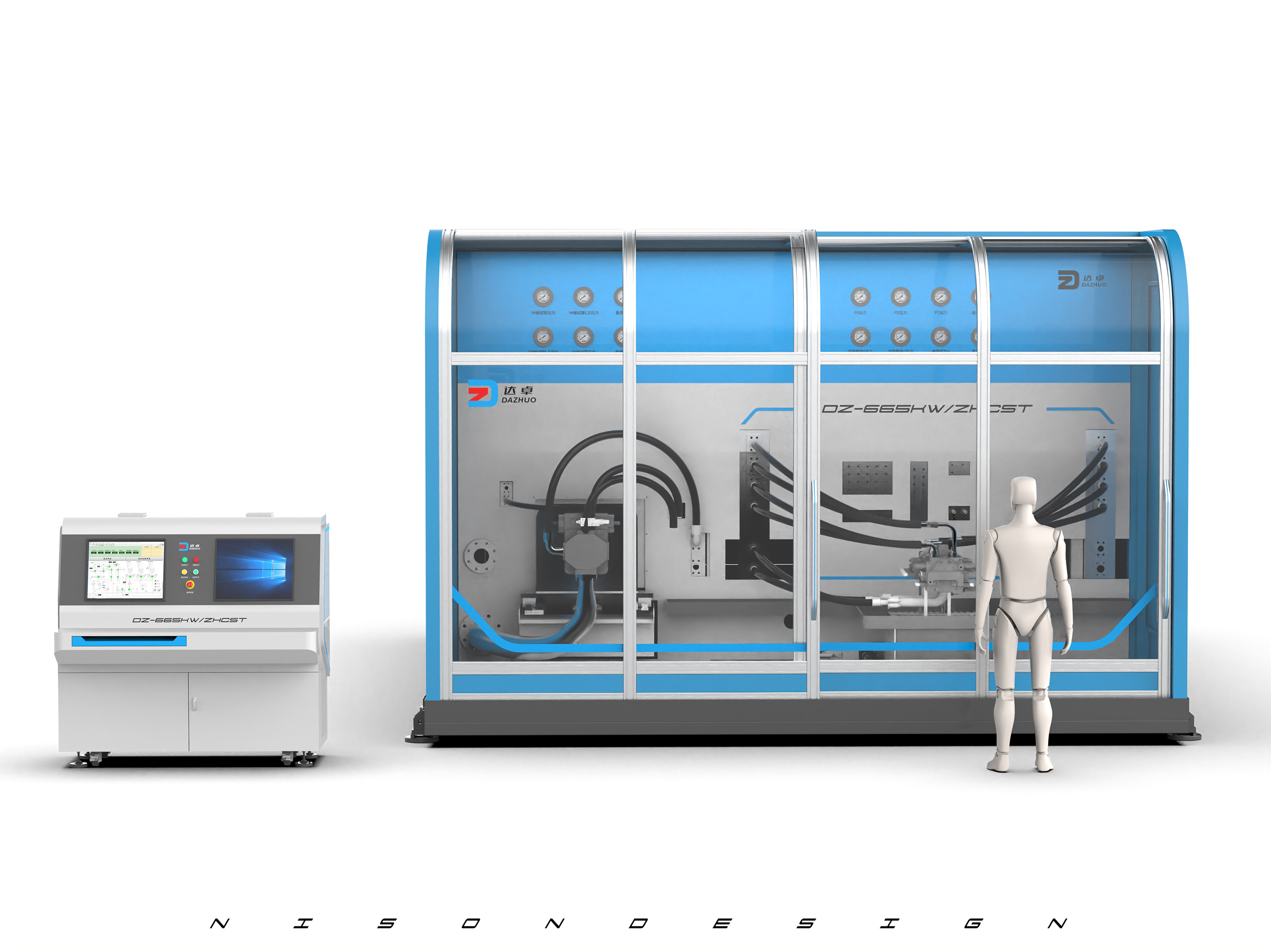 industrial design，Sheet metal design，Hydraulic test bench，