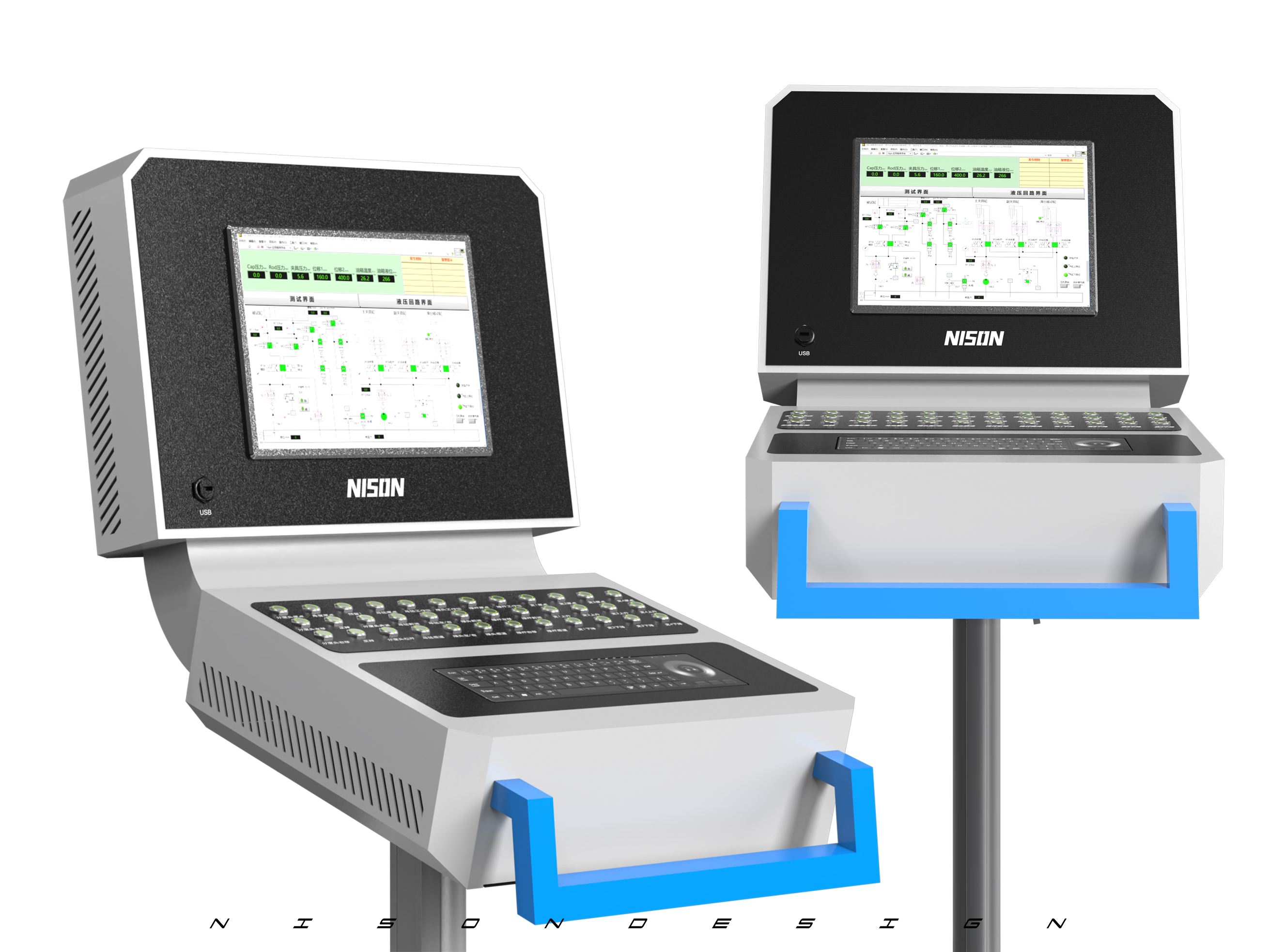 industrial design，Sheet metal design，Hydraulic test bench，