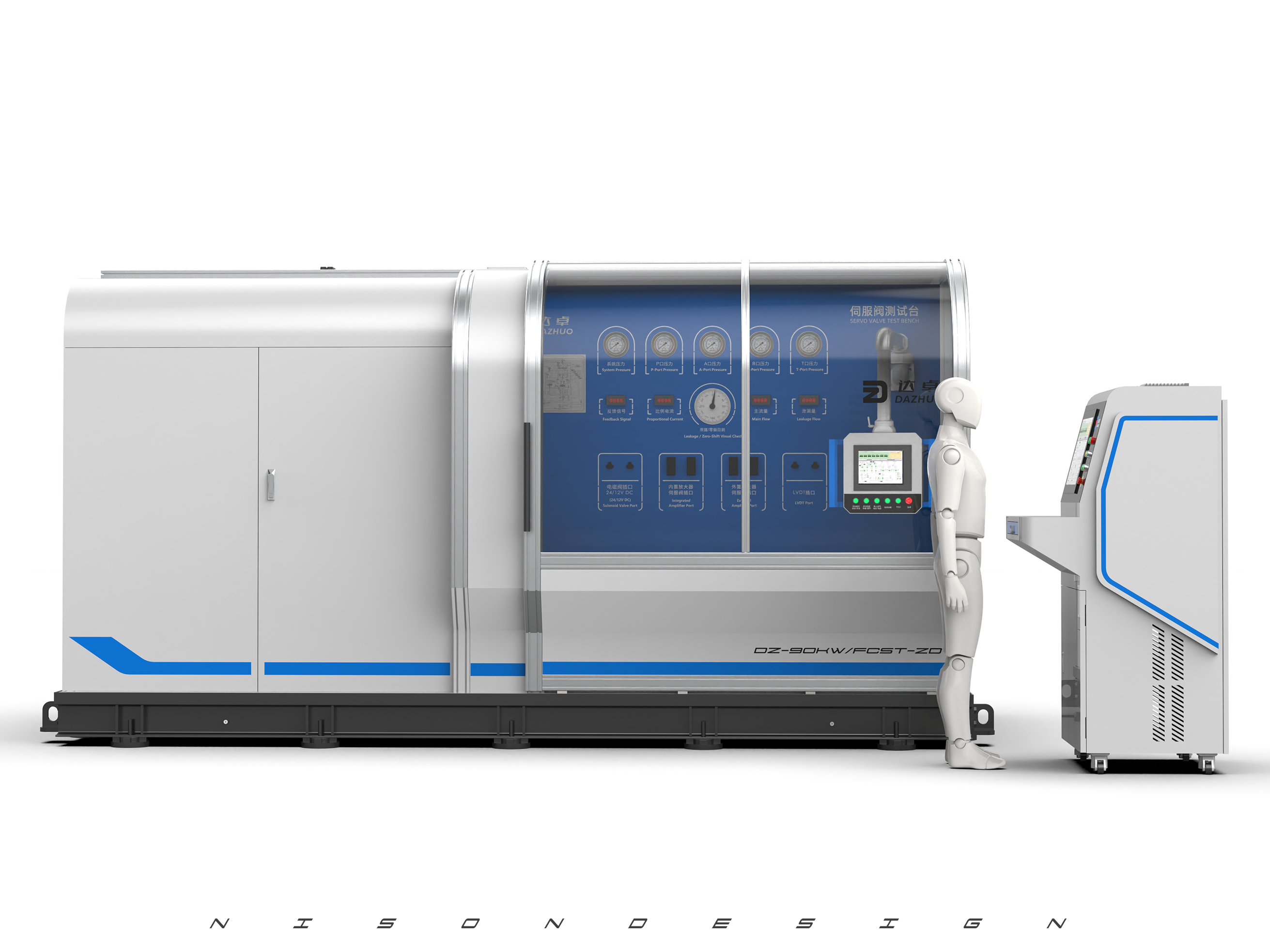industrial design，Sheet metal design，Hydraulic test bench，