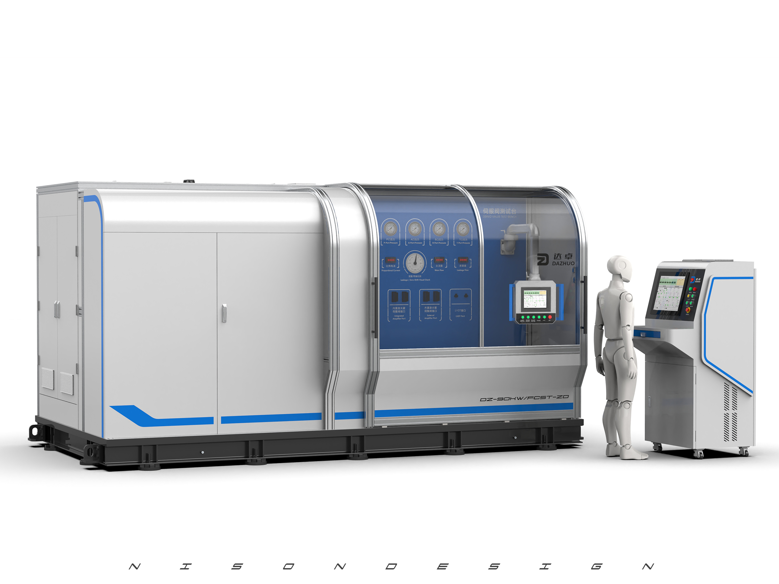 industrial design，Sheet metal design，Hydraulic test bench，