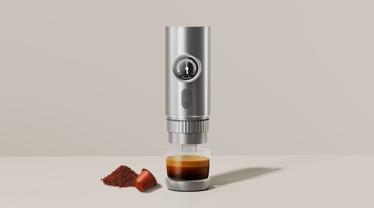 Portable coffee machine，industrial design，Structural design，home aesthetics，Boutique Coffee，Smart small household appliances，Ritual sense of life，