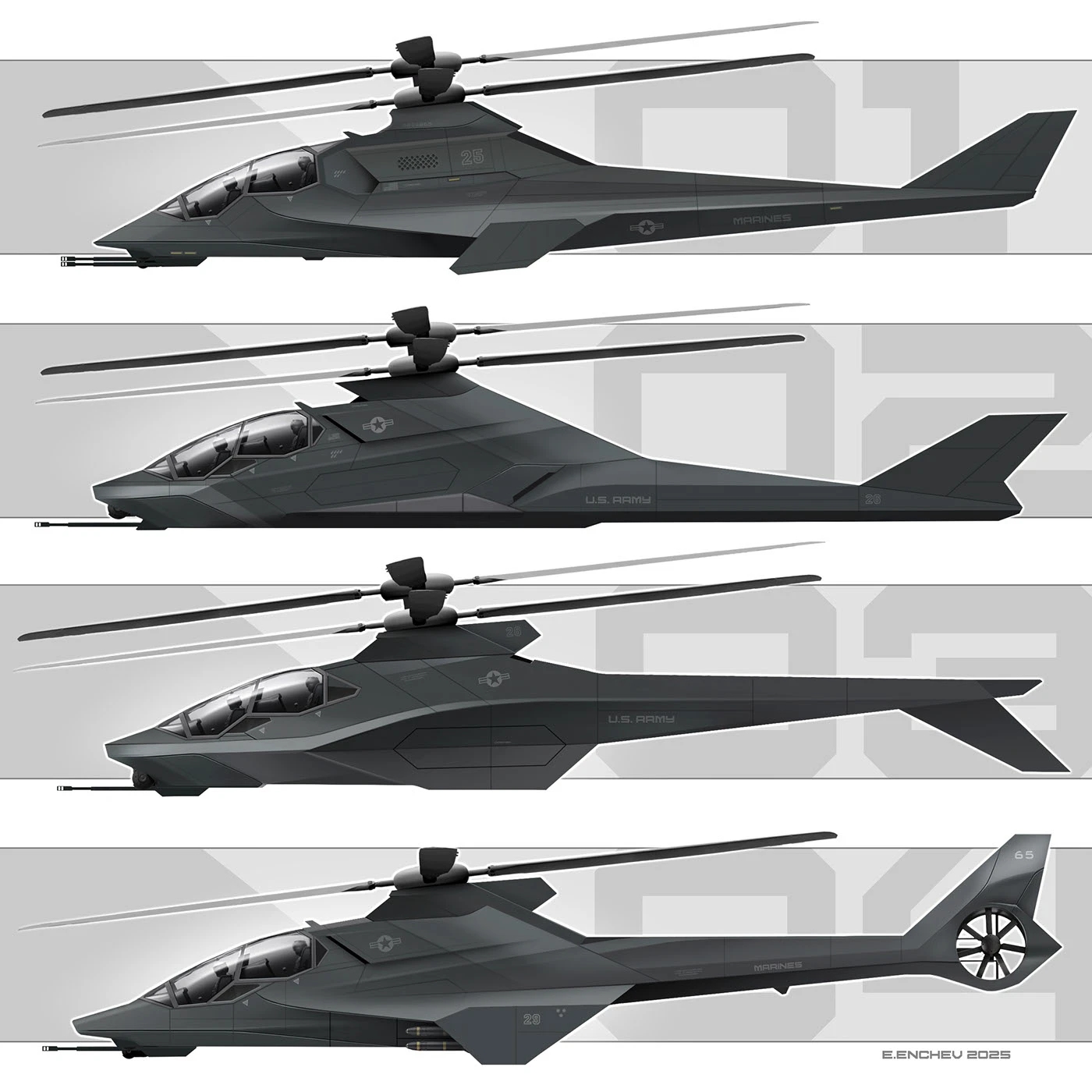 helicopter，Military design，intelligent fire control，draft，