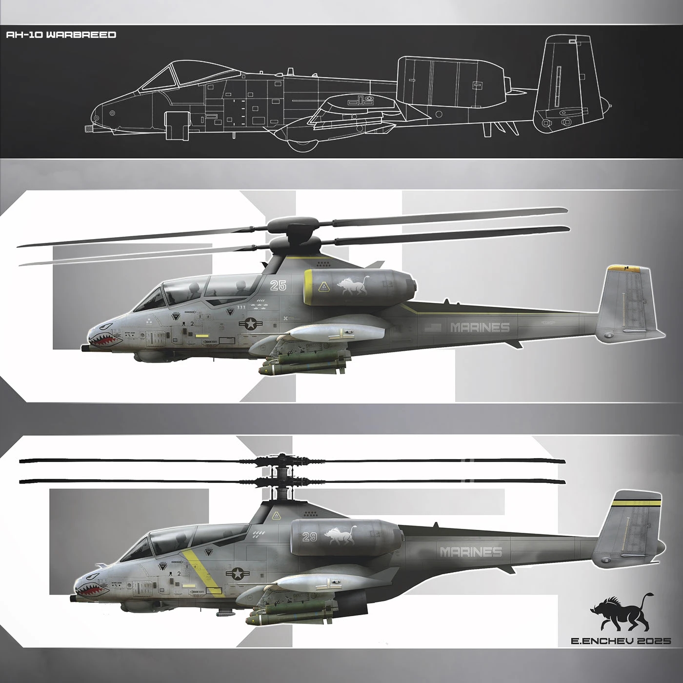 helicopter，Military design，intelligent fire control，draft，