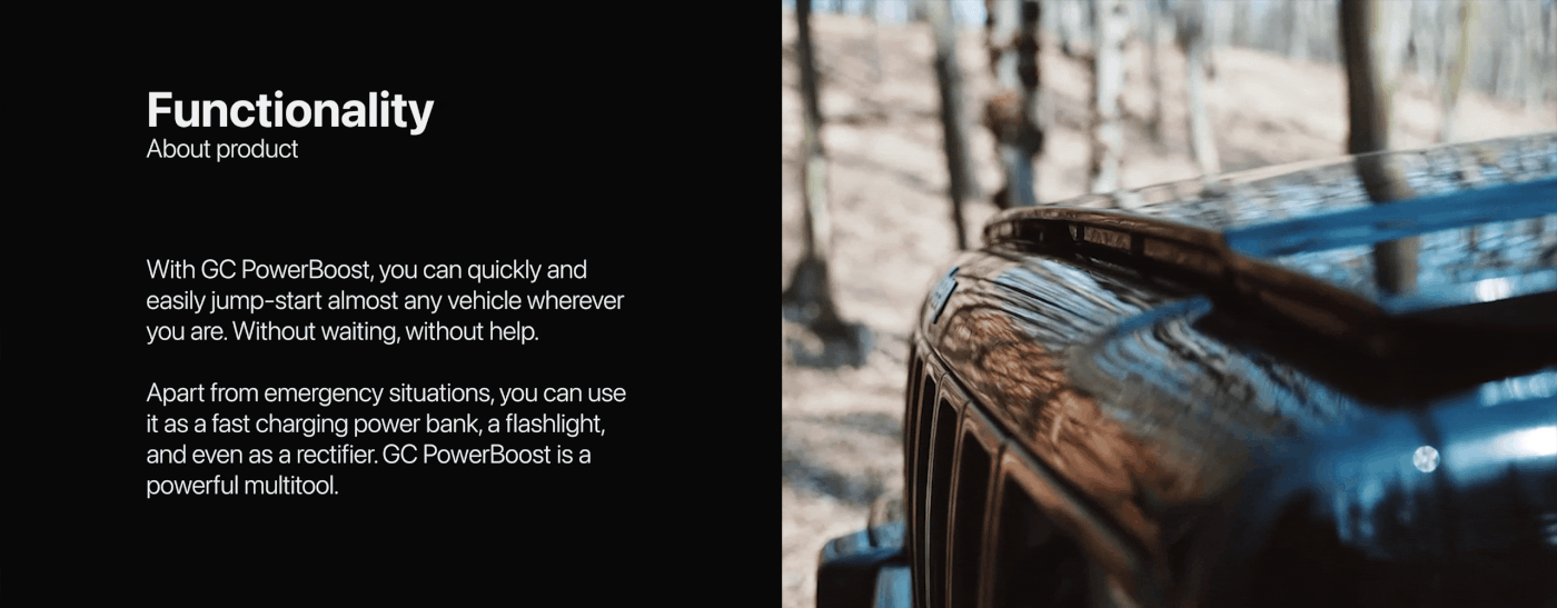 GC PowerBoost，Car starting power supply，OLED real-time screen，60W Bidirectional PD，