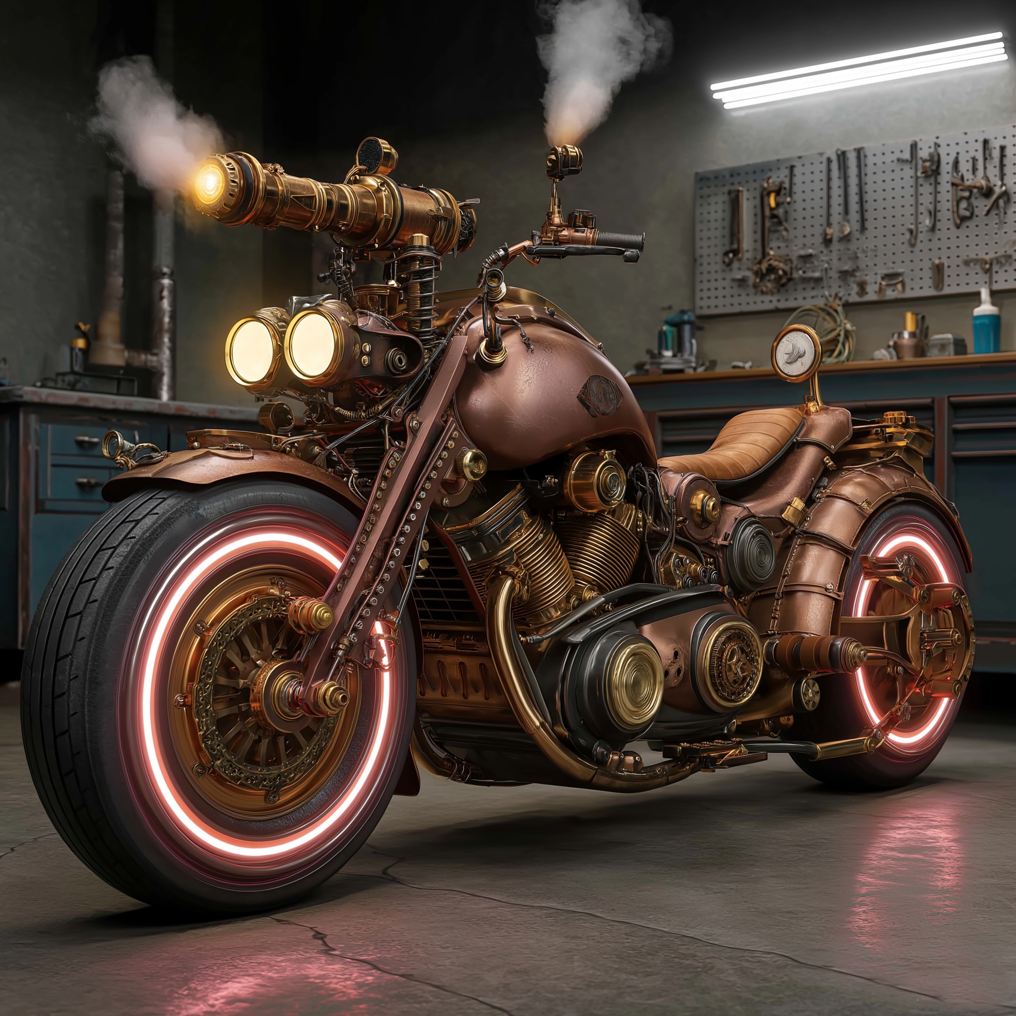 Steampunk Mechanical Aesthetics Retro Future，