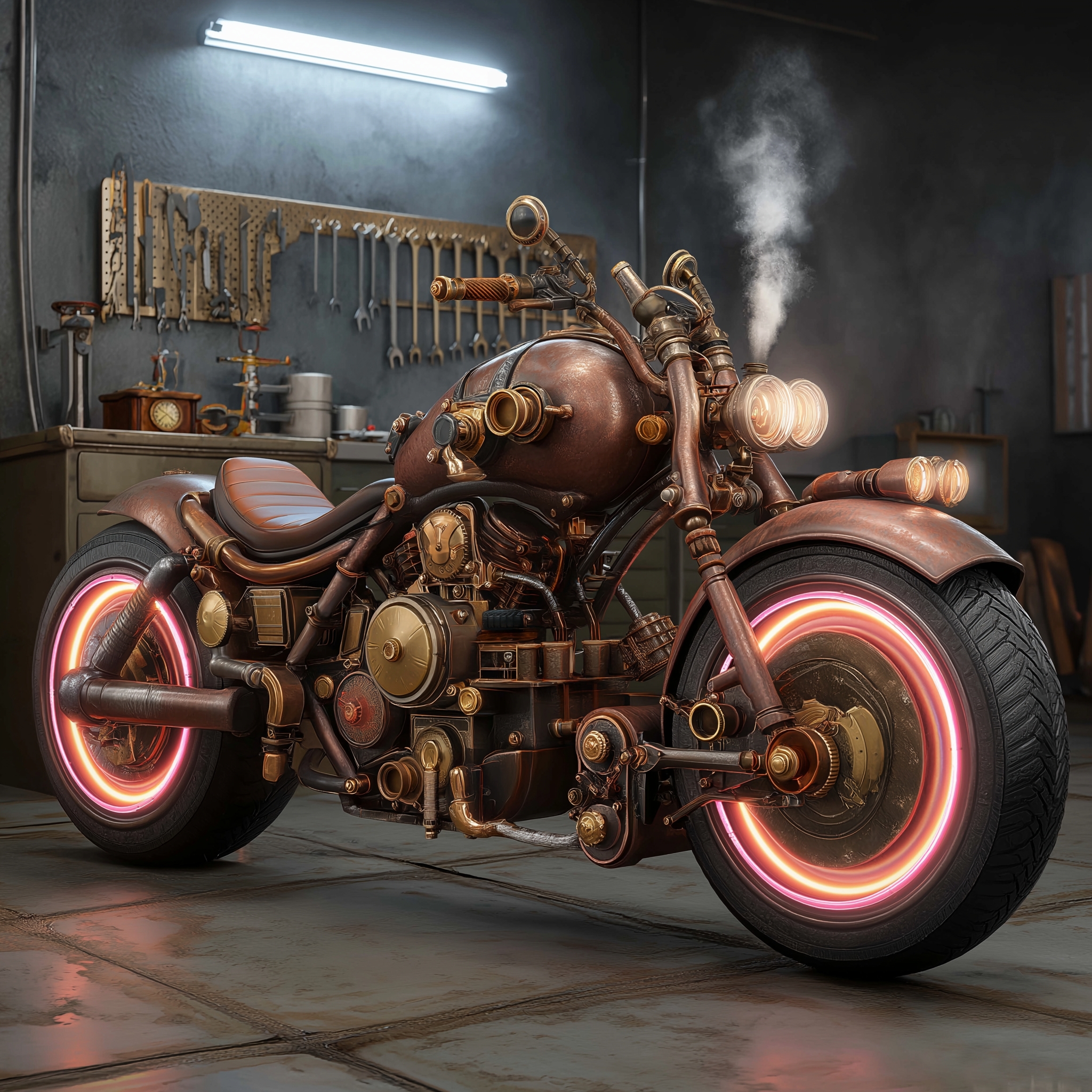 Steampunk Mechanical Aesthetics Retro Future，