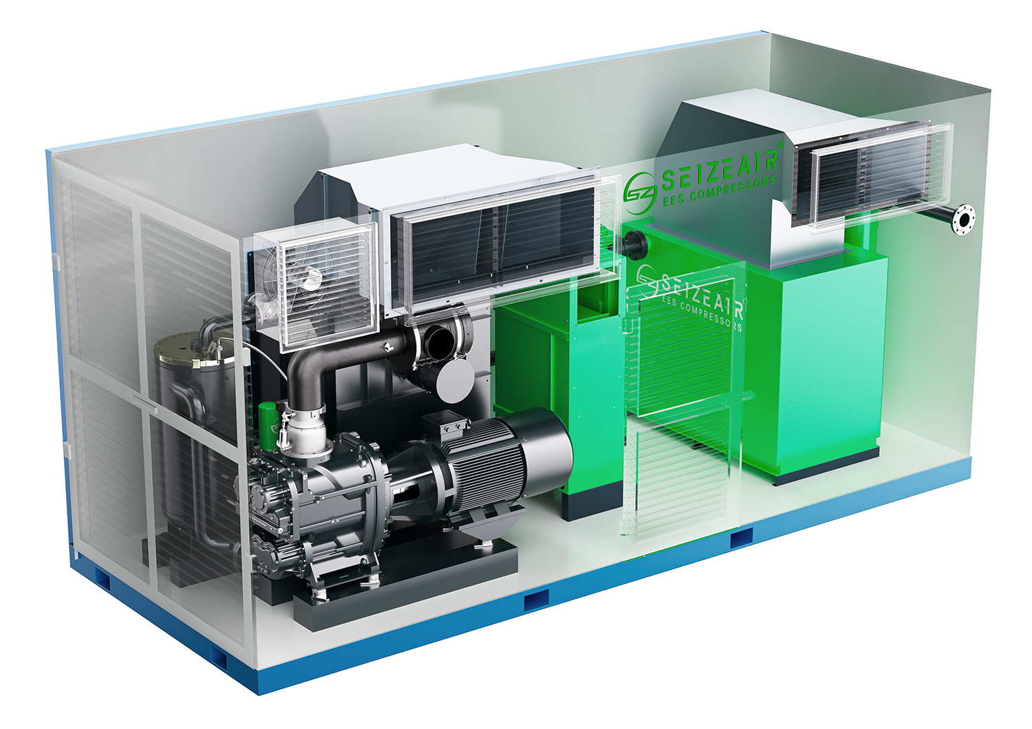 Industrial compressor rendering，Product rendering，