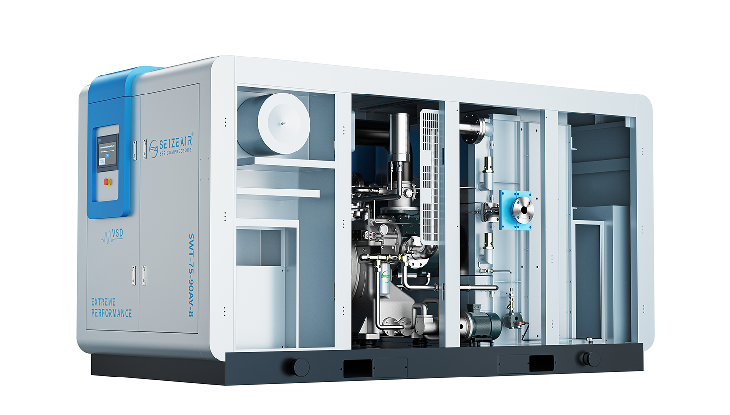 Industrial compressor rendering，Product rendering，