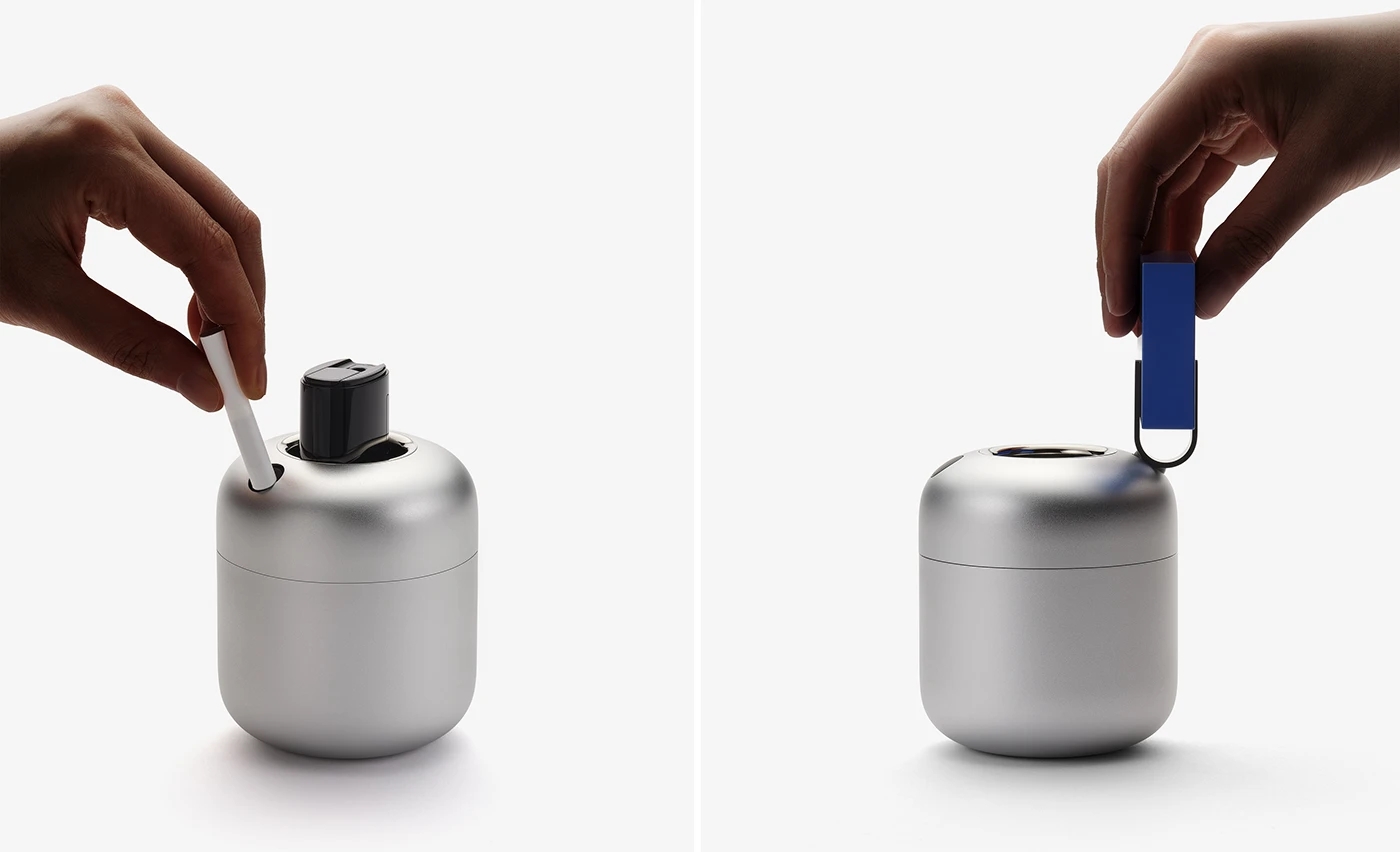 Smoking storage，Integrated Filter Tray，Car ashtray，donut shape，Fragrance stick，