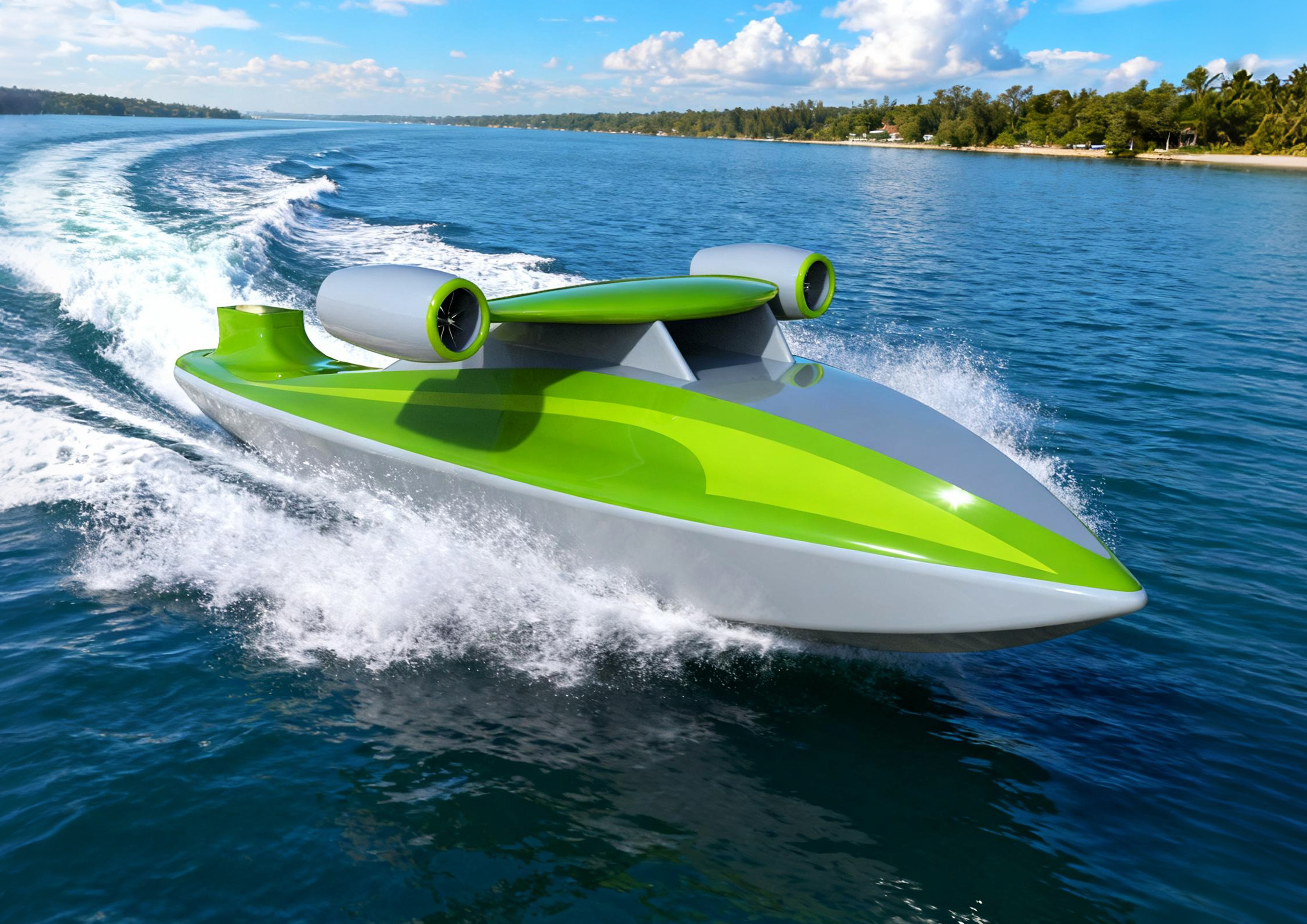 UAV，Speedboat，outdoors，