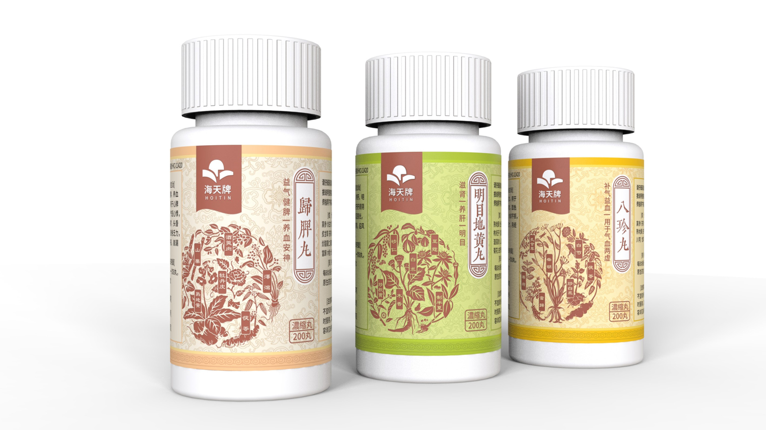 Traditional Chinese Medicine Packaging Design，Packaging Design of Liuwei Dihuang Pills，Xiaoyao Pill Packaging Design，