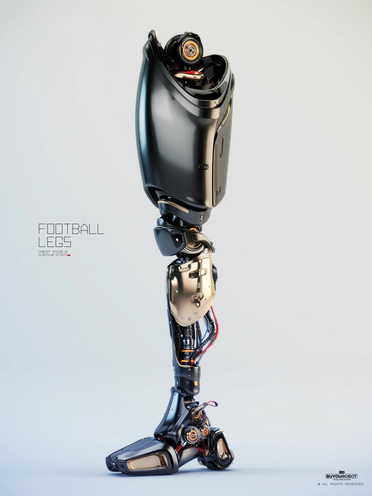 Electronic leg，Football legs，industrial design，Prop design，