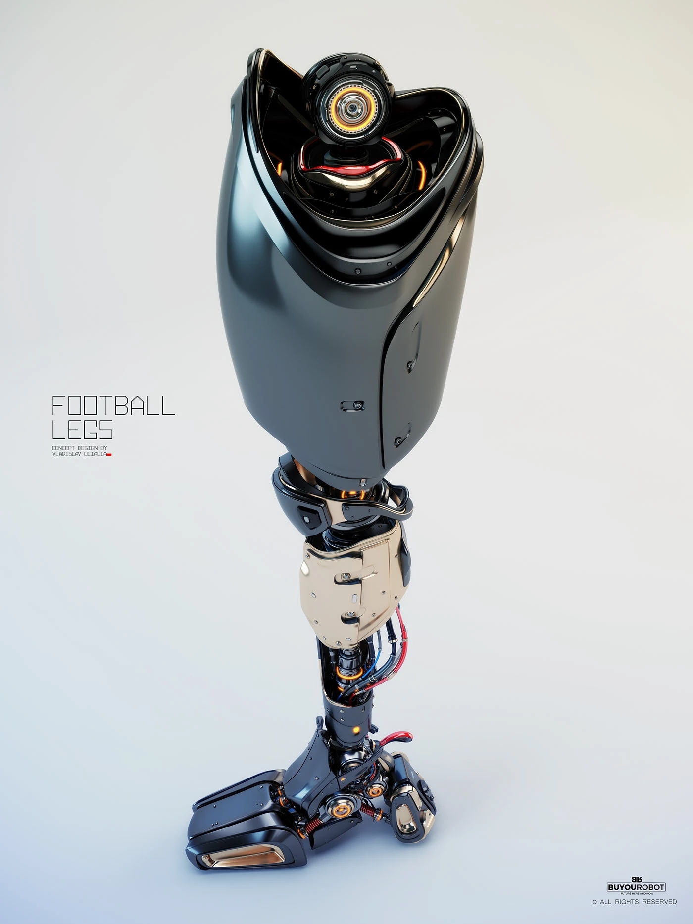 Electronic leg，Football legs，industrial design，Prop design，