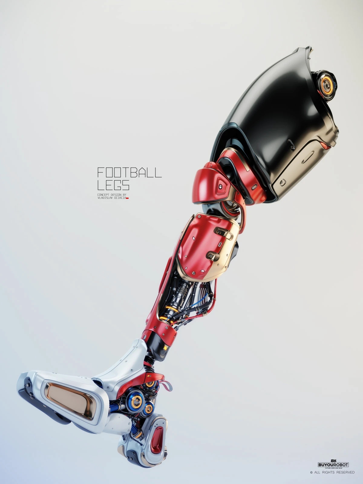 Electronic leg，Football legs，industrial design，Prop design，