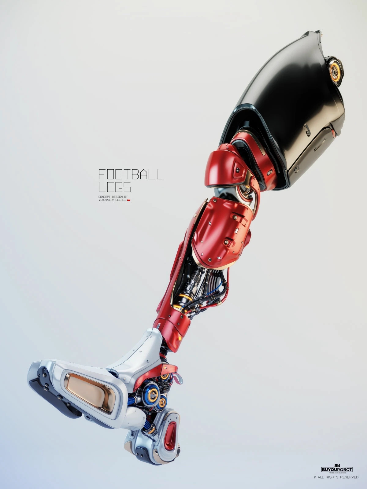 Electronic leg，Football legs，industrial design，Prop design，