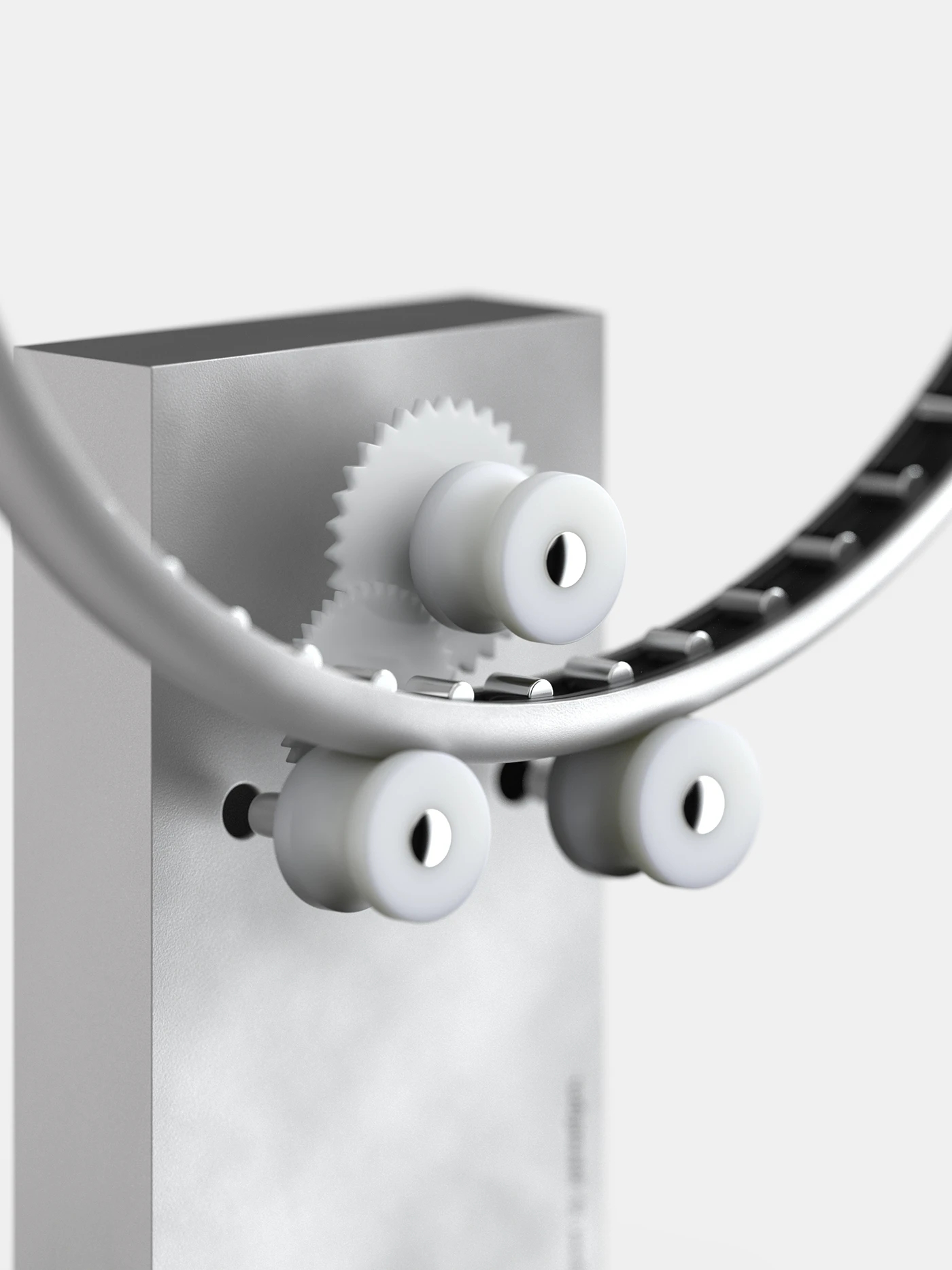 torus，Conceptual clock，Aluminium，bearing glide，Independent slip ring，