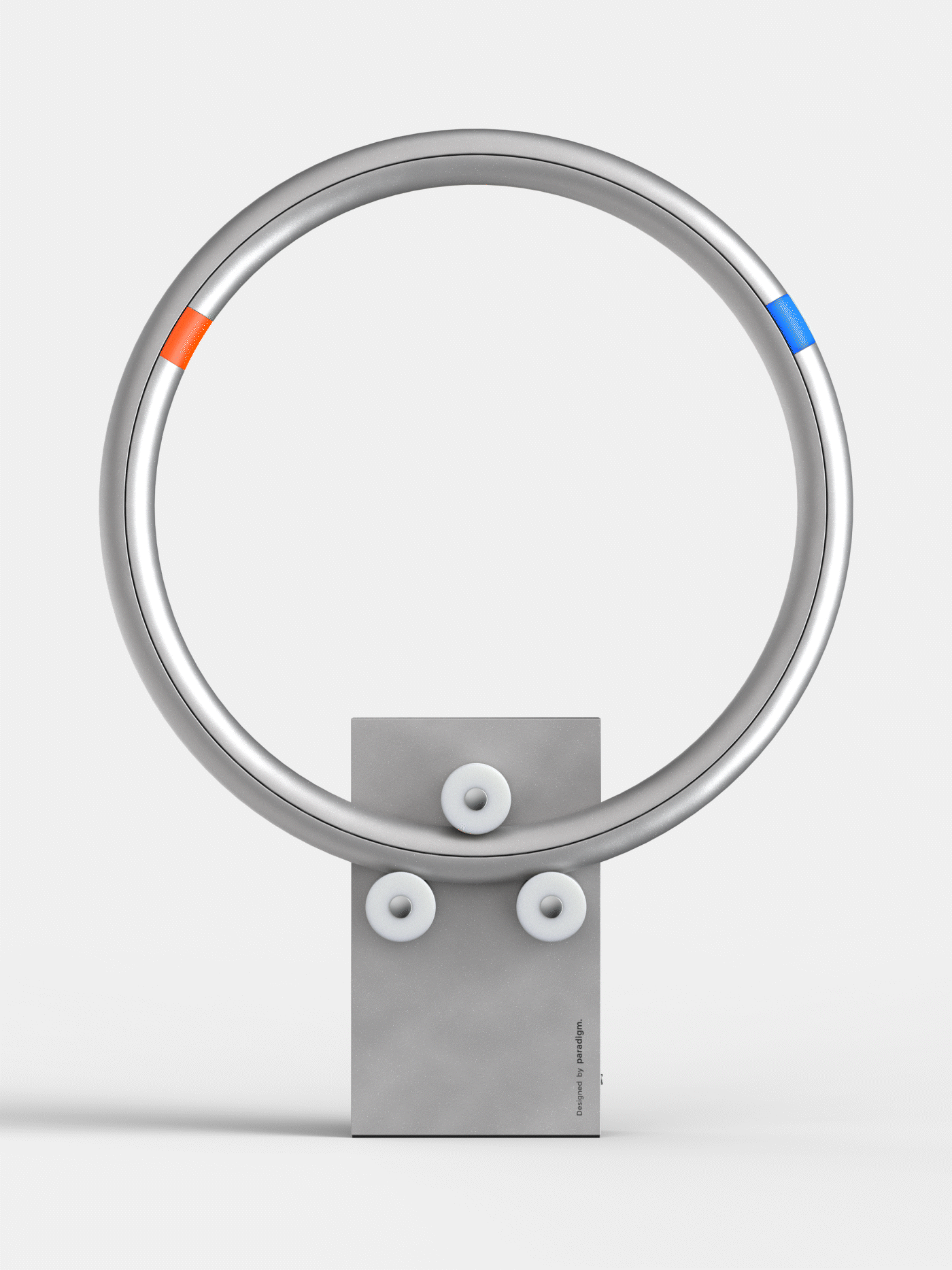 torus，Conceptual clock，Aluminium，bearing glide，Independent slip ring，