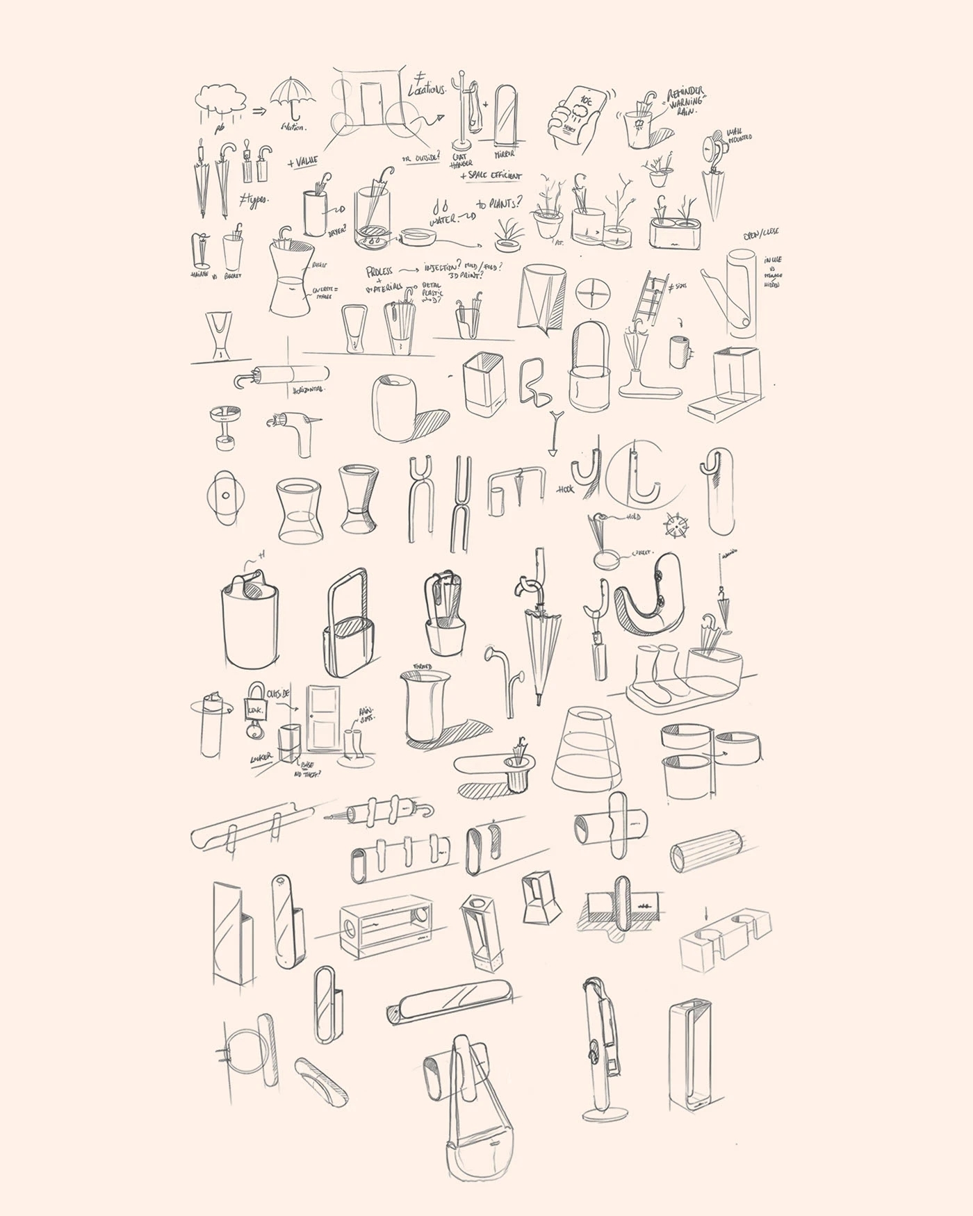 Umbrella frame，Concept Home，DesignWanted，Hang and store one，