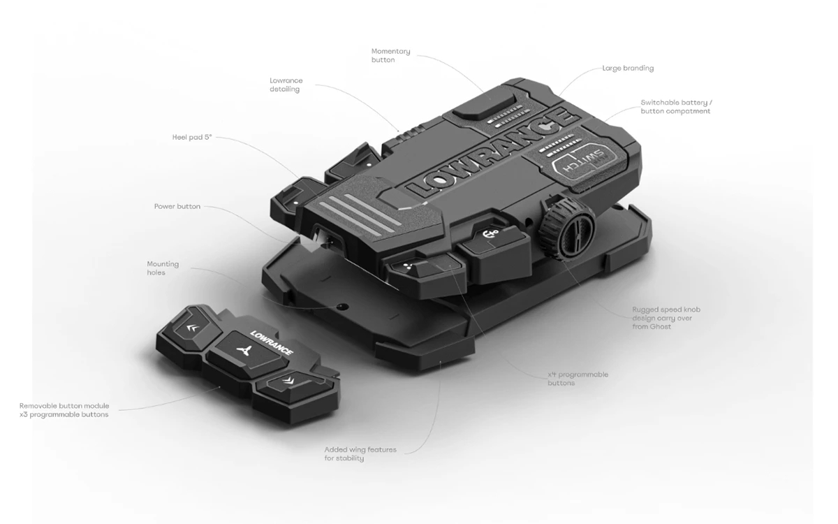Lowrance Recon，stern motor，Industrial grade skeleton，Fishing Artifact，