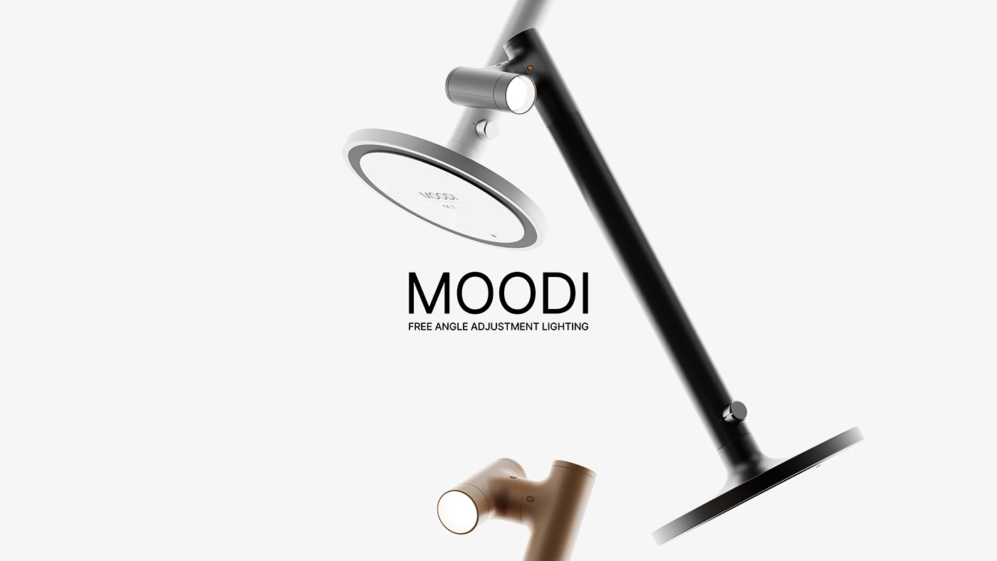 MOODI，Modular lighting，telescope structure，Industrial Aesthetics，Replaceable，