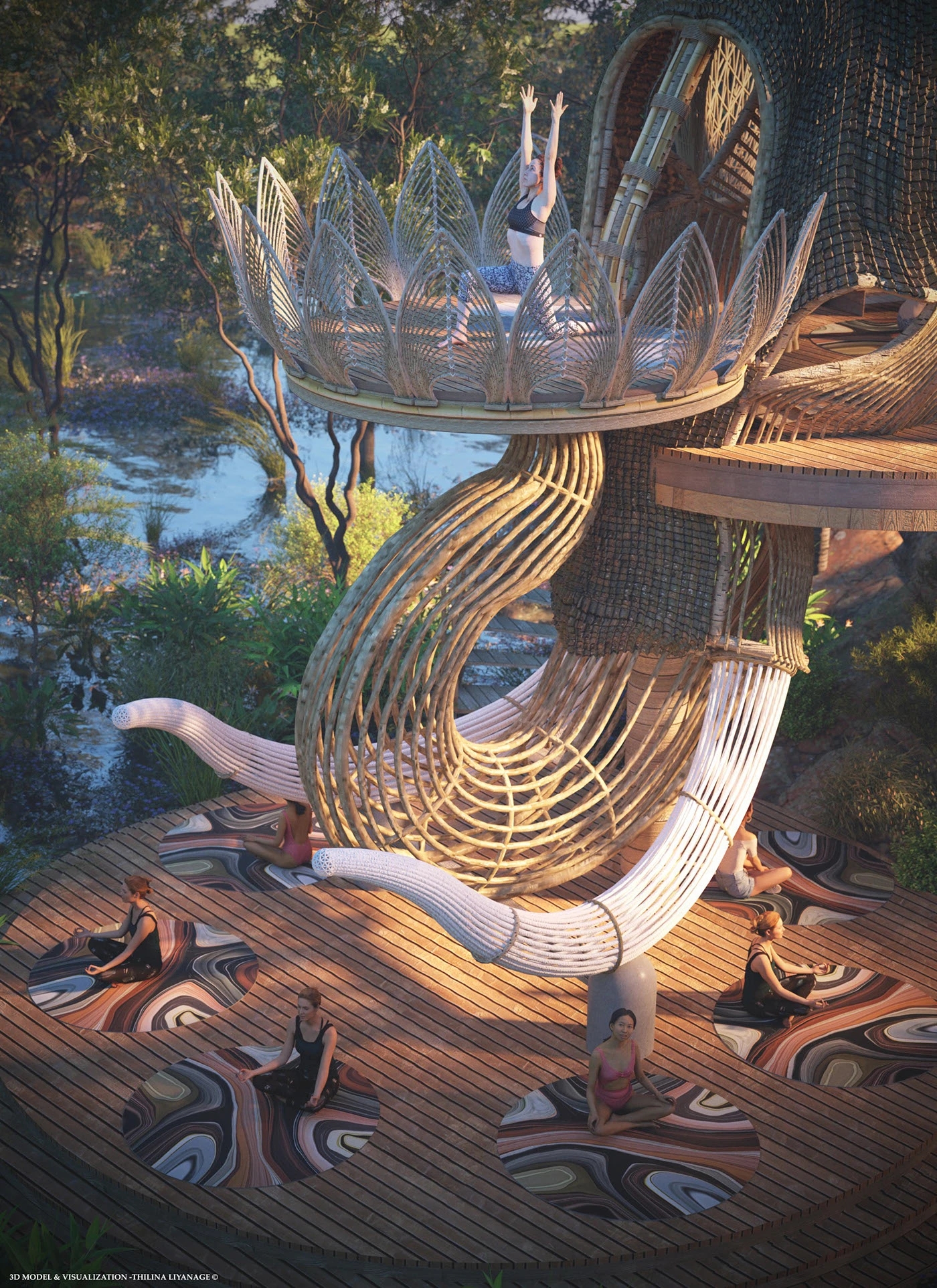 yoga，Open space，outdoor sport，self-cultivation，Surya Namaskar，