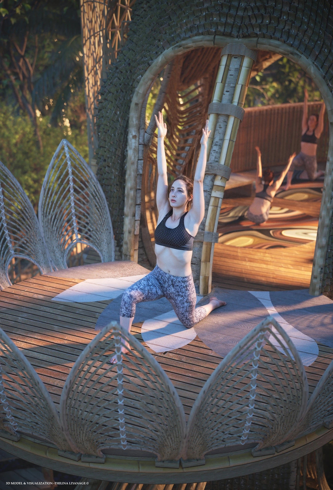 yoga，Open space，outdoor sport，self-cultivation，Surya Namaskar，