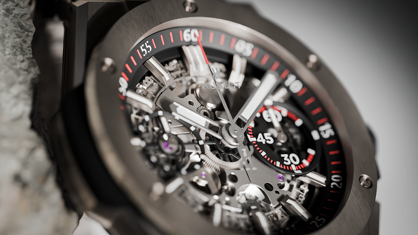 titanium alloy，Wrist watch，Big Bang Integral，vision of light and shadow，Aviation Class，