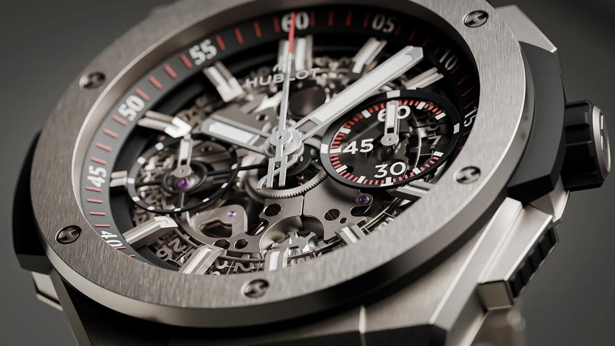 titanium alloy，Wrist watch，Big Bang Integral，vision of light and shadow，Aviation Class，