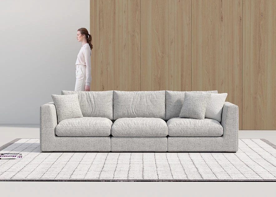 sofa，Minimalist design ，Cloud Cushion，modern space，SoftFrame，