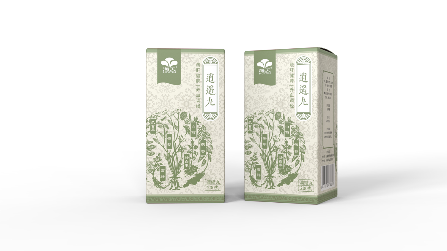 Traditional Chinese Medicine Packaging Design，Packaging Design of Liuwei Dihuang Pills，Xiaoyao Pill Packaging Design，