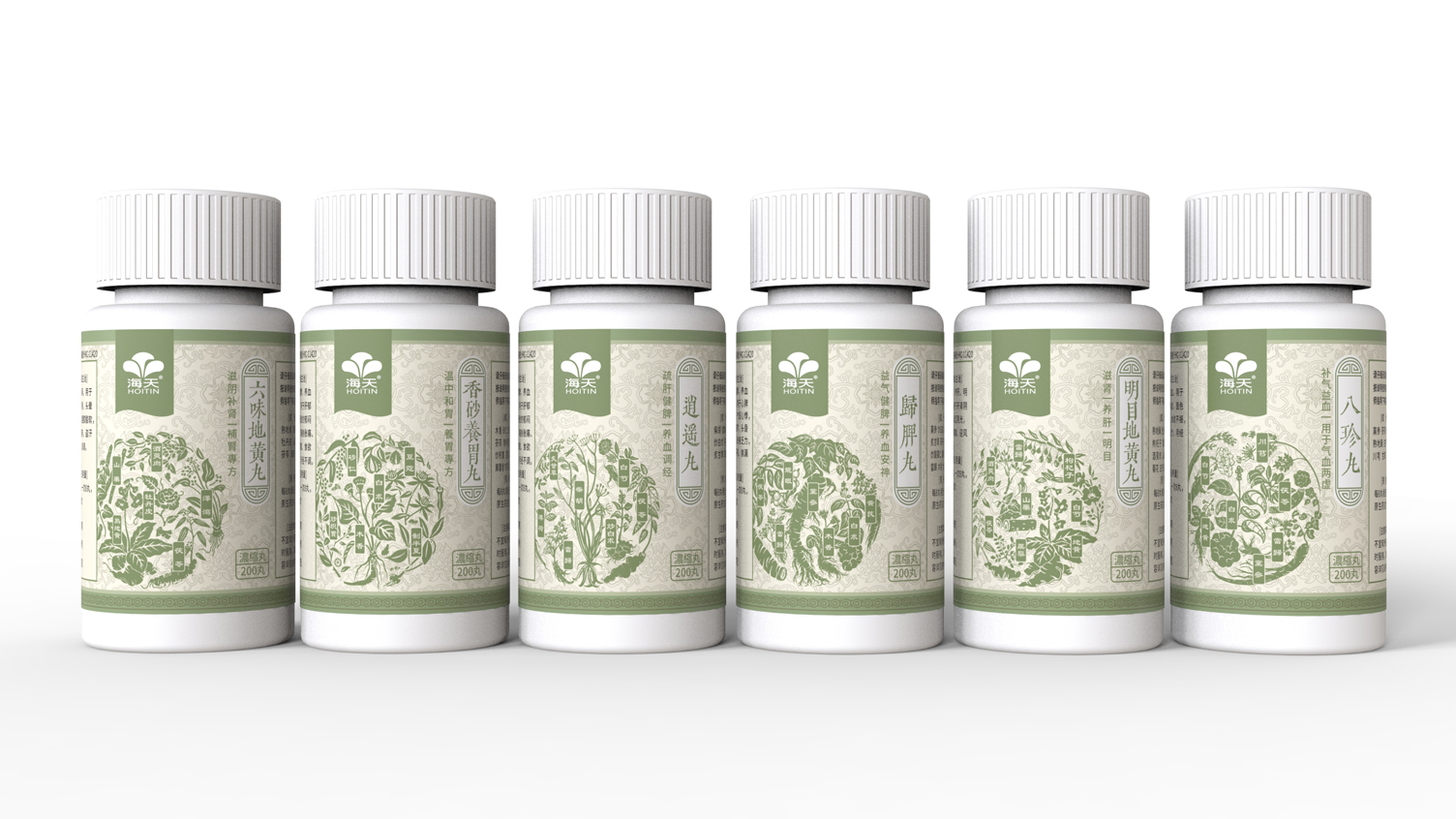 Traditional Chinese Medicine Packaging Design，Packaging Design of Liuwei Dihuang Pills，Xiaoyao Pill Packaging Design，