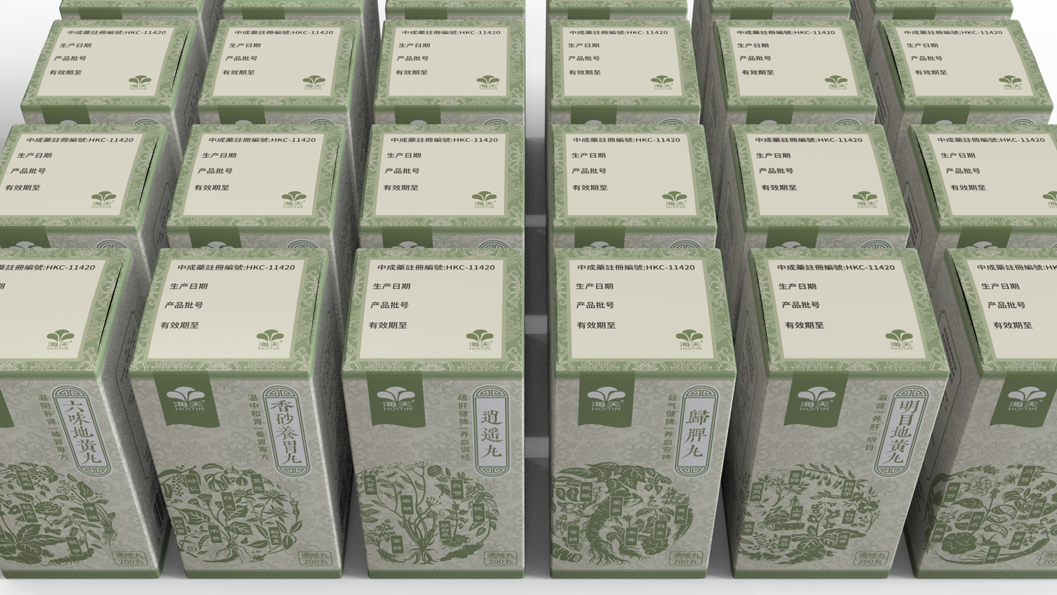 Traditional Chinese Medicine Packaging Design，Packaging Design of Liuwei Dihuang Pills，Xiaoyao Pill Packaging Design，