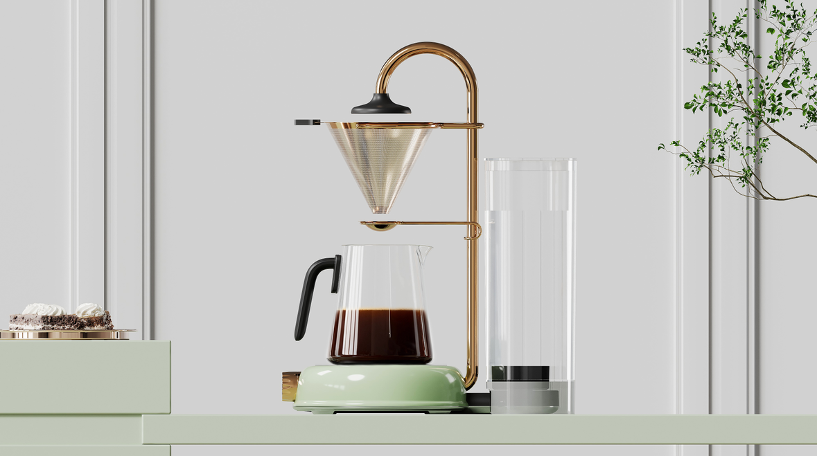 industrial design，Coffee machine，Make coffee by hand，product design，home aesthetics，
